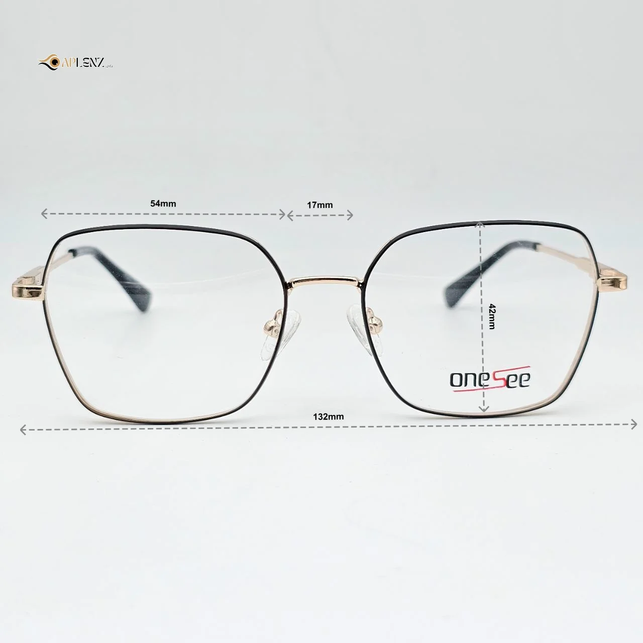 عینک طبی زنانه برند one see - ابعاد فریم