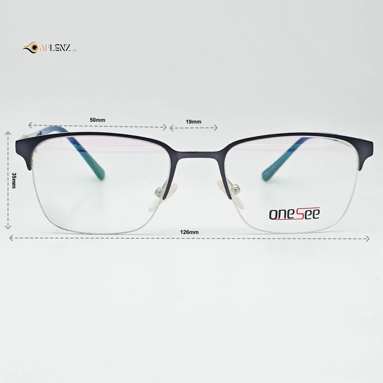 عینک طبی مردانه one see - ابعاد فریم