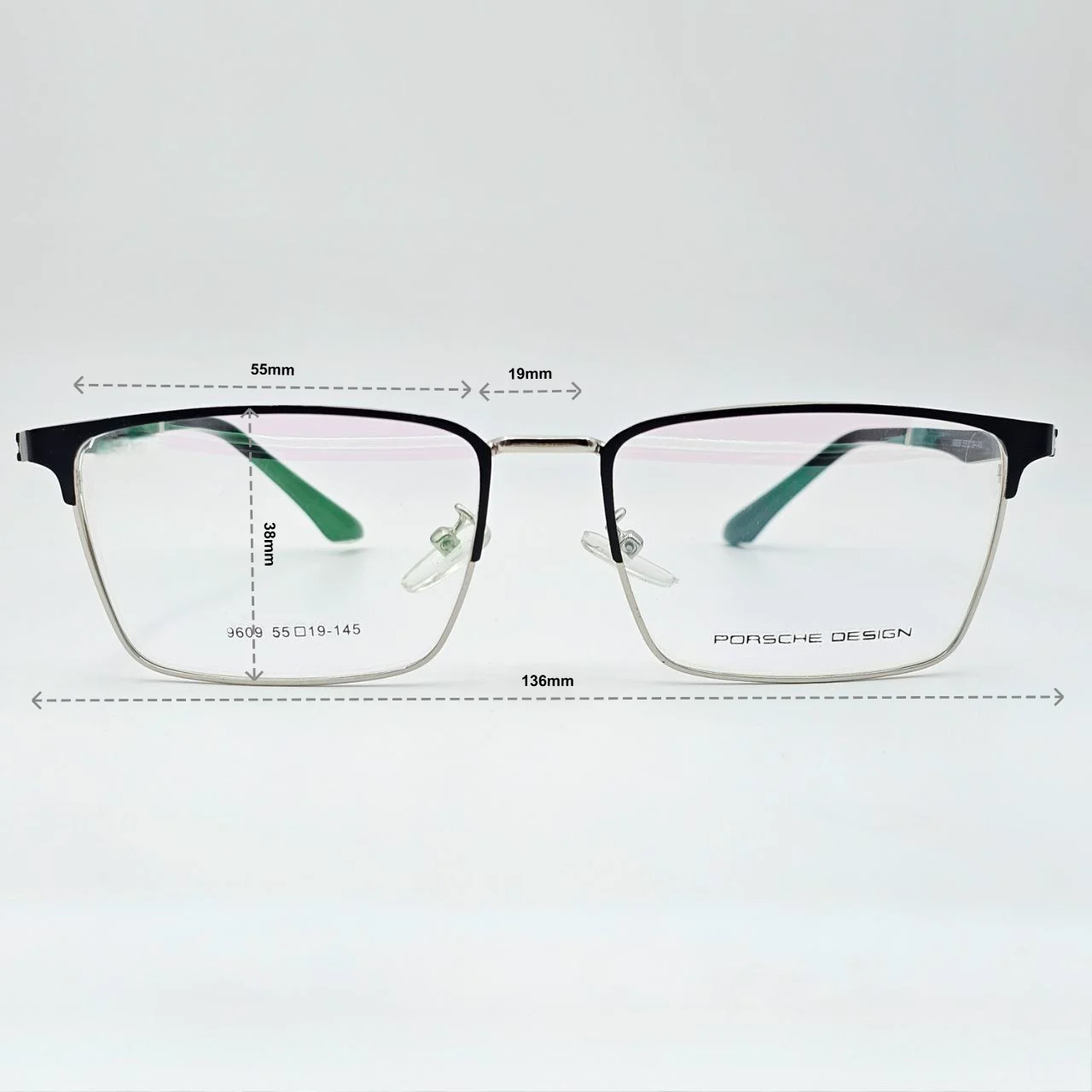 عینک طبی PORSCHE DESIGN - ابعاد فریم