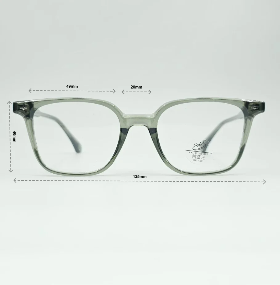 عینک طبی مربعی نشکن برند MOSCOT - ابعاد فریم