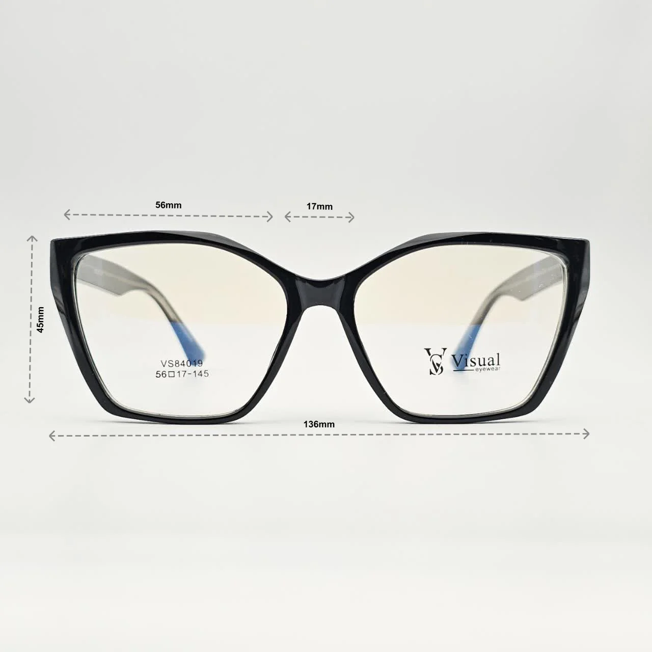 عینک طبی زنانه برند VISUAL مدل VS84019 - ابعاد فریم