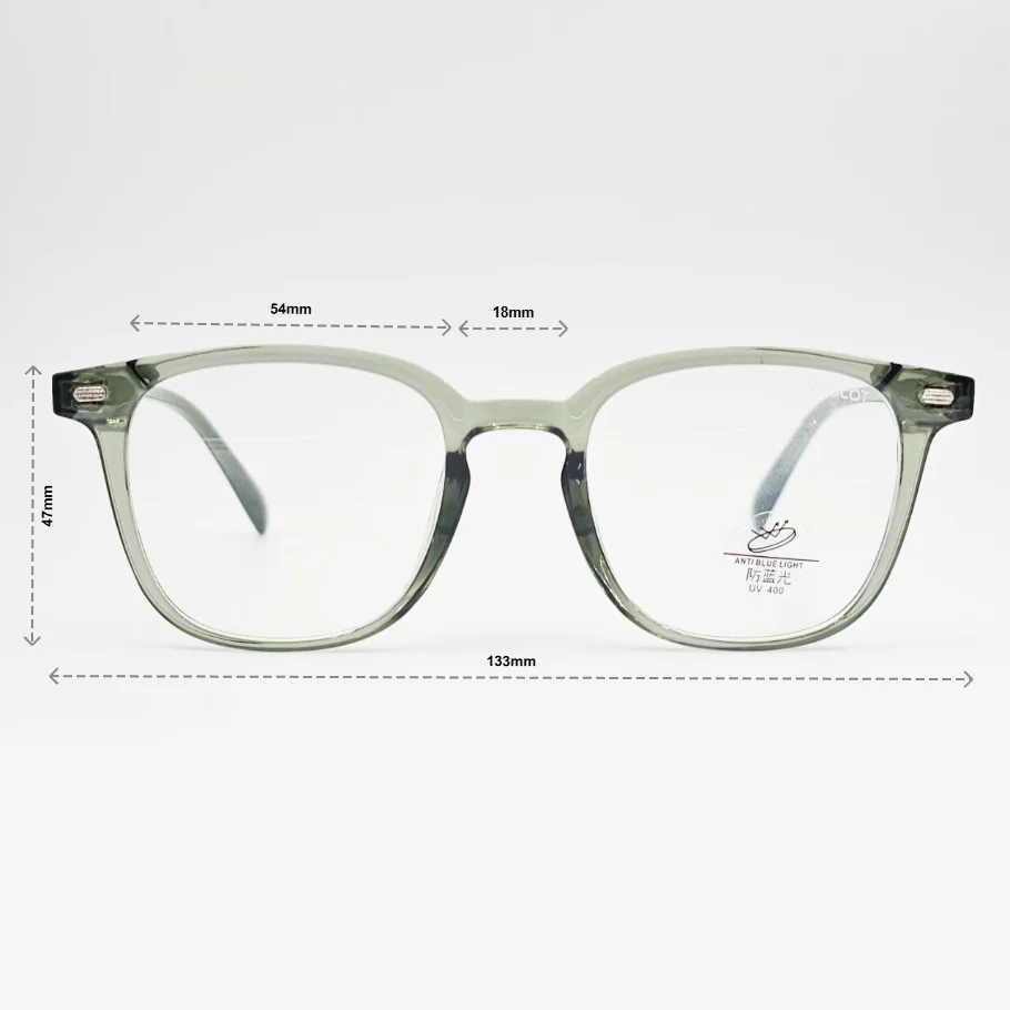 عینک طبی مربعیTR90 برند MOSCOT - ابعاد فریم