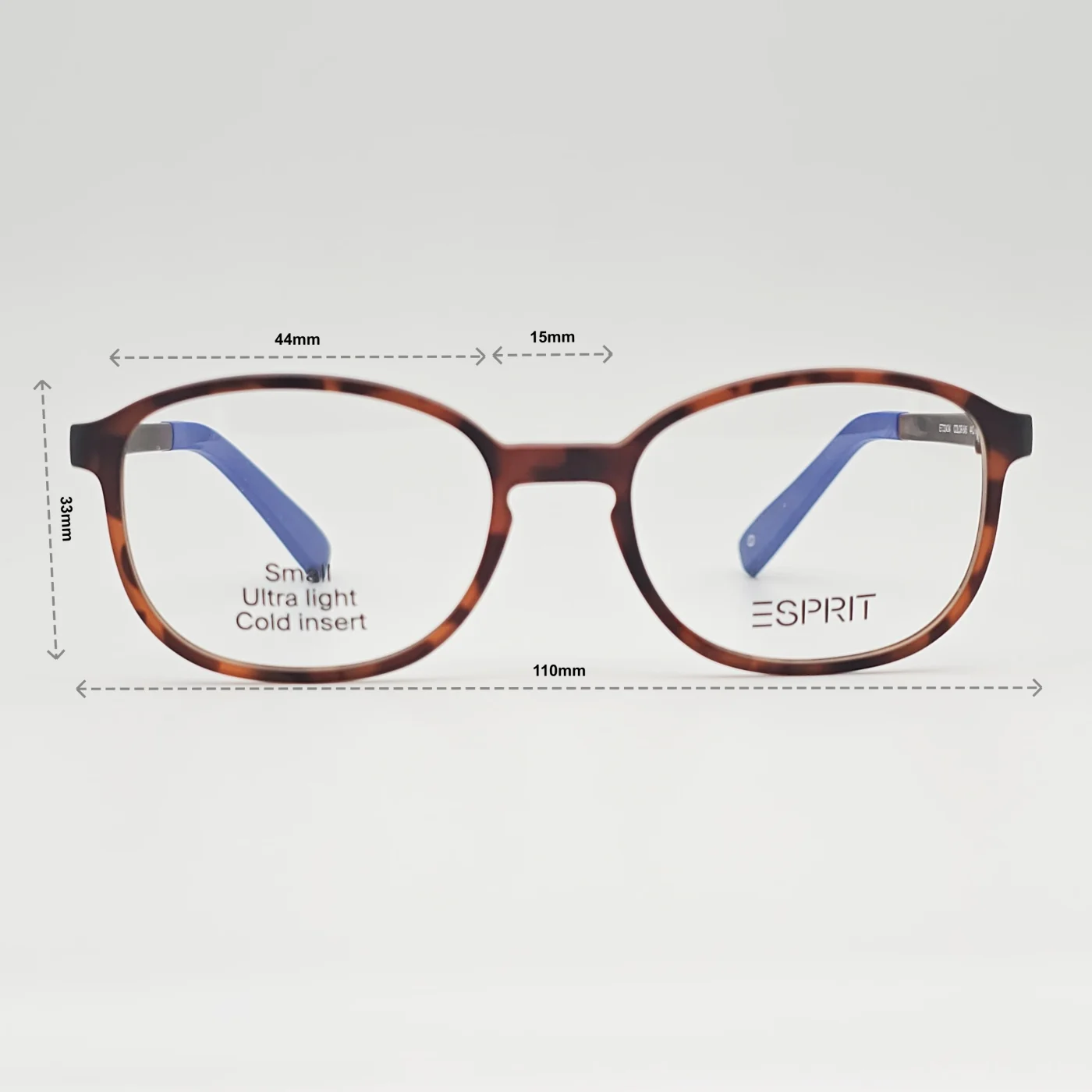 عینک طبی بچه گانه نشکن برند ESPRIT - ابعاد فریم