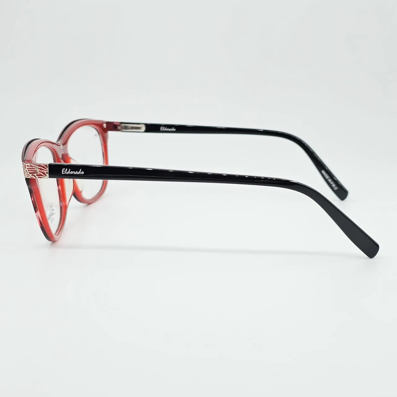 عکس نمای دسته عینک زنانه Eldorado با طراحی کلاسیک رنگ black,red