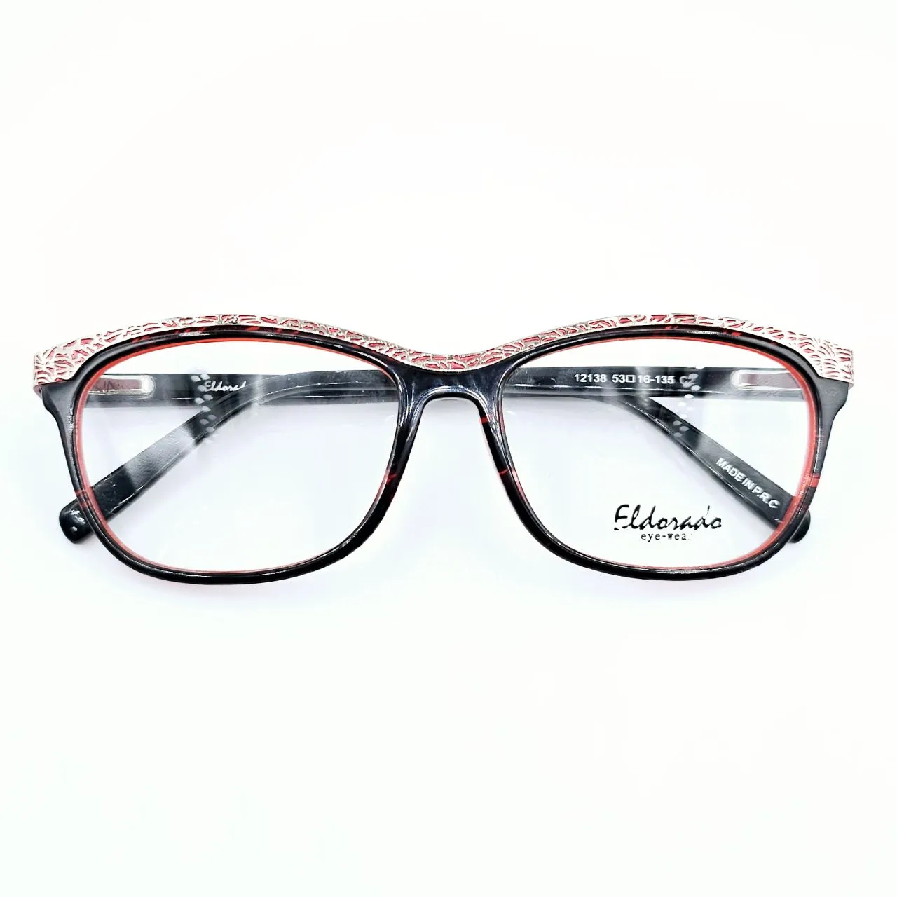 عکس نمای از بالا عینک زنانه Eldorado با طراحی کلاسیک رنگ black,red