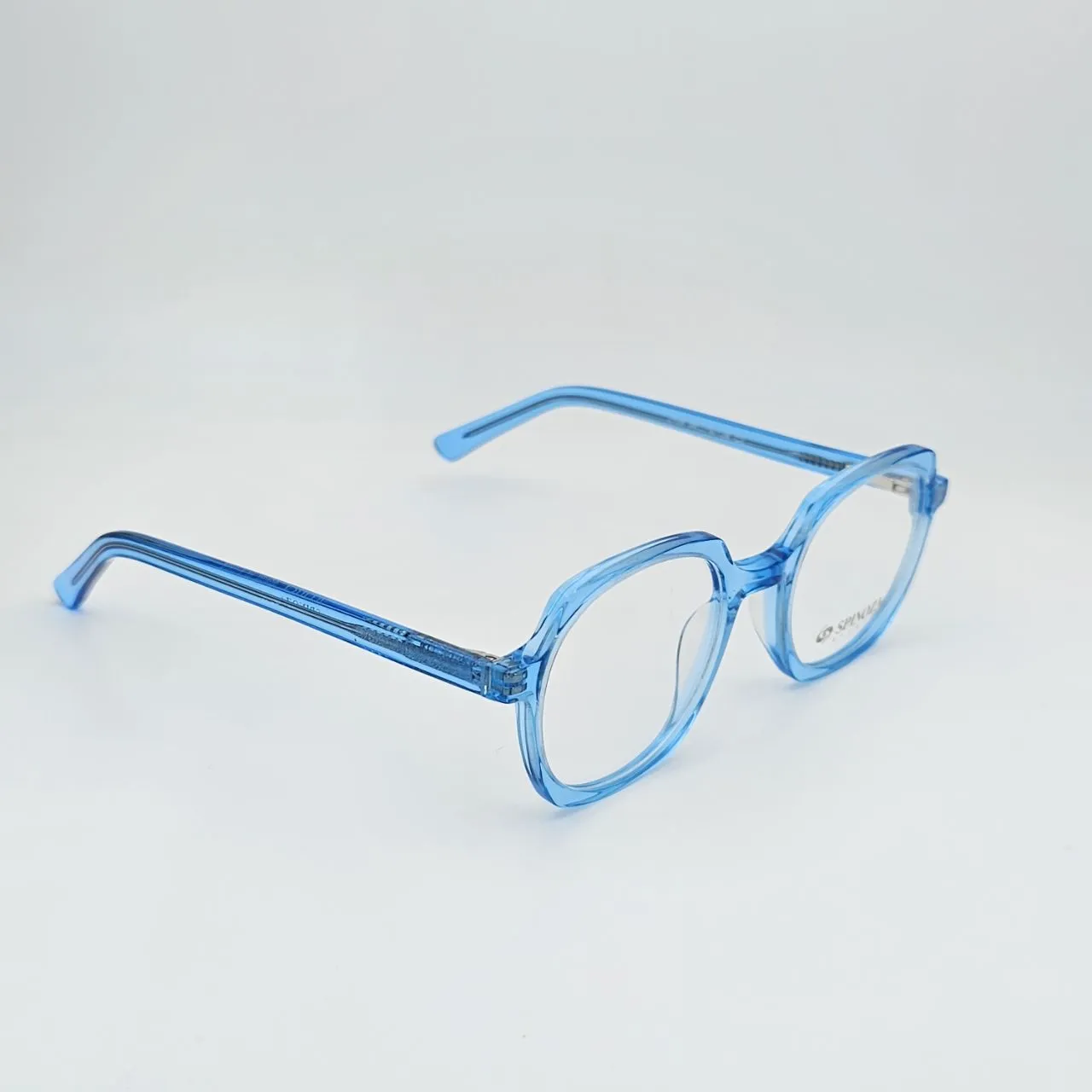 عکس نمای 45 درجه عینک طبی بچگانه برند Spinoza کد 1453 رنگ blue