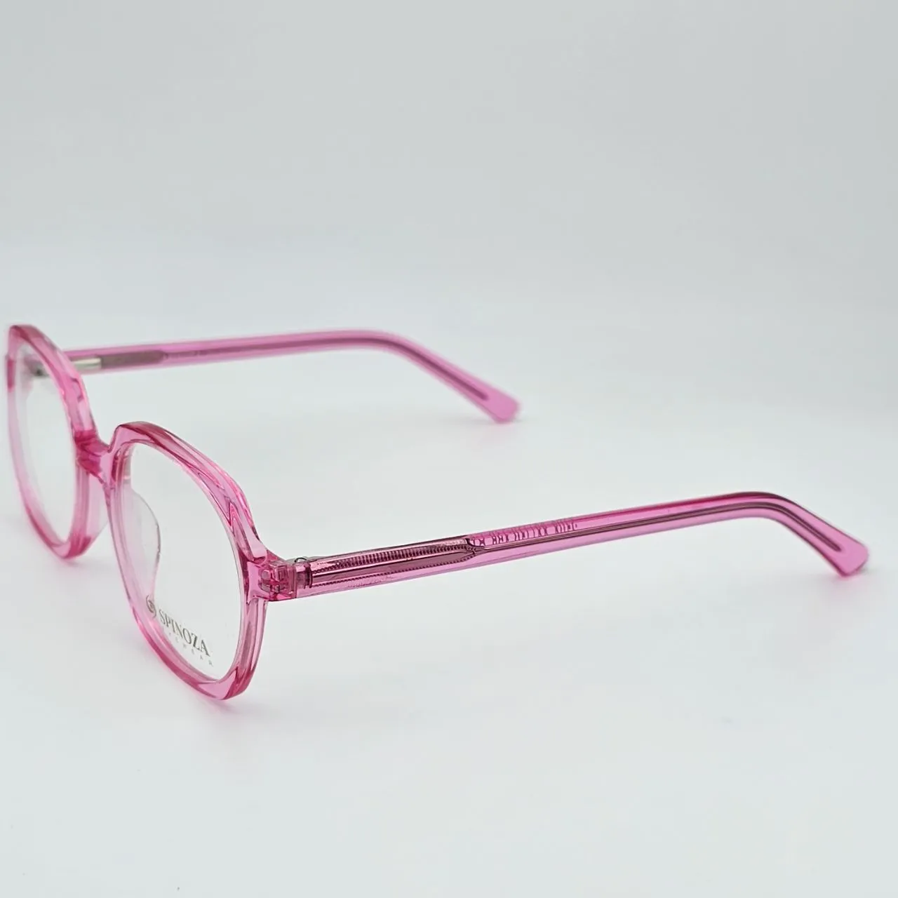 عکس نمای 45 درجه عینک طبی بچگانه برند Spinoza کد 1453 رنگ pink