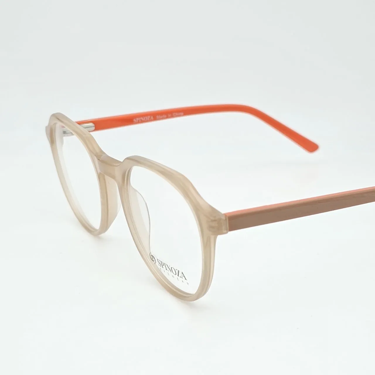 عکس نمای دسته عینک طبی بچگانه برند Spinoza کد ۱۴۵۷ رنگ beige,orange