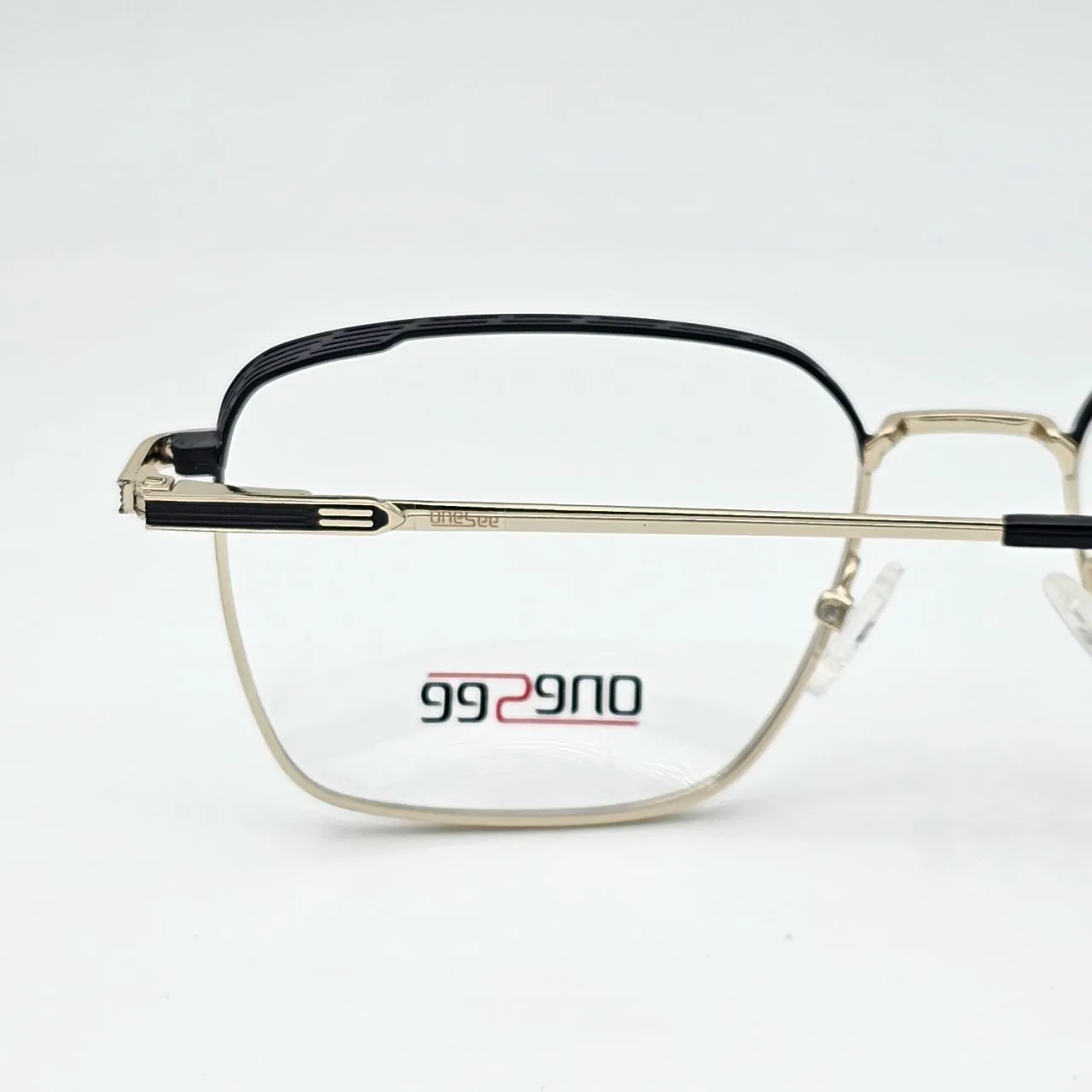 عکس نمای دسته عینک طبی مردانه زنانه one see کد 1646 رنگ black,gold