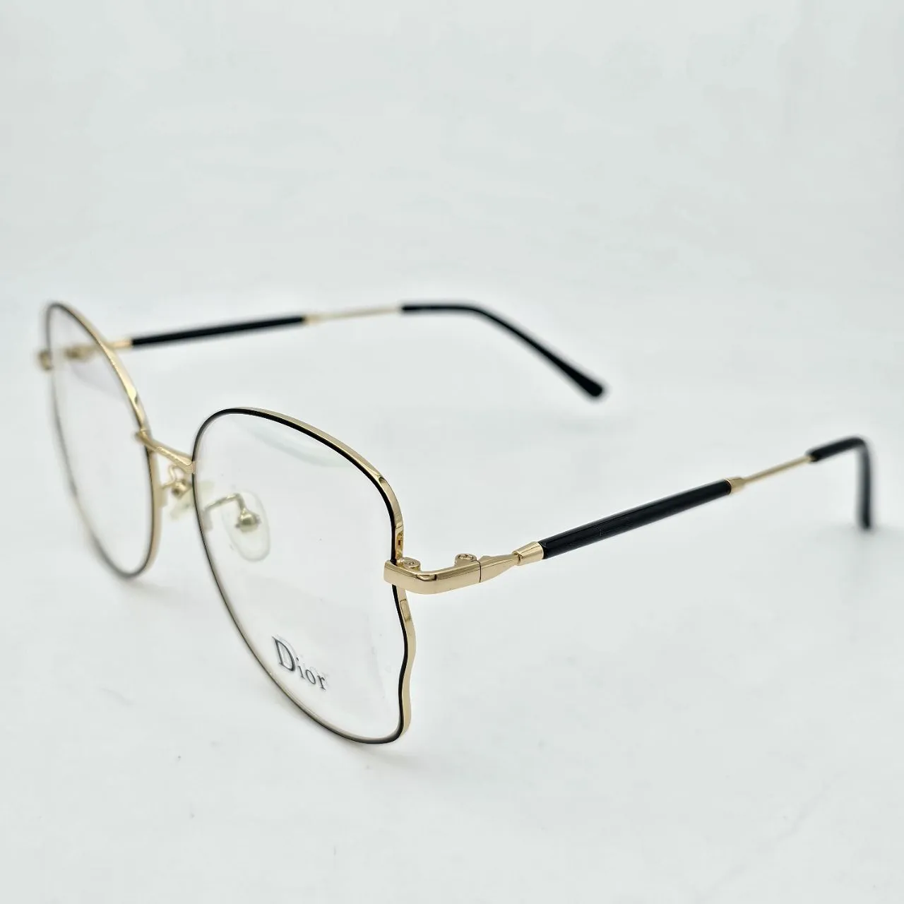 عکس نمای 45 درجه عینک طبی مردانه-زنانه برند Dior کد ۱۶۵۹ رنگ gold