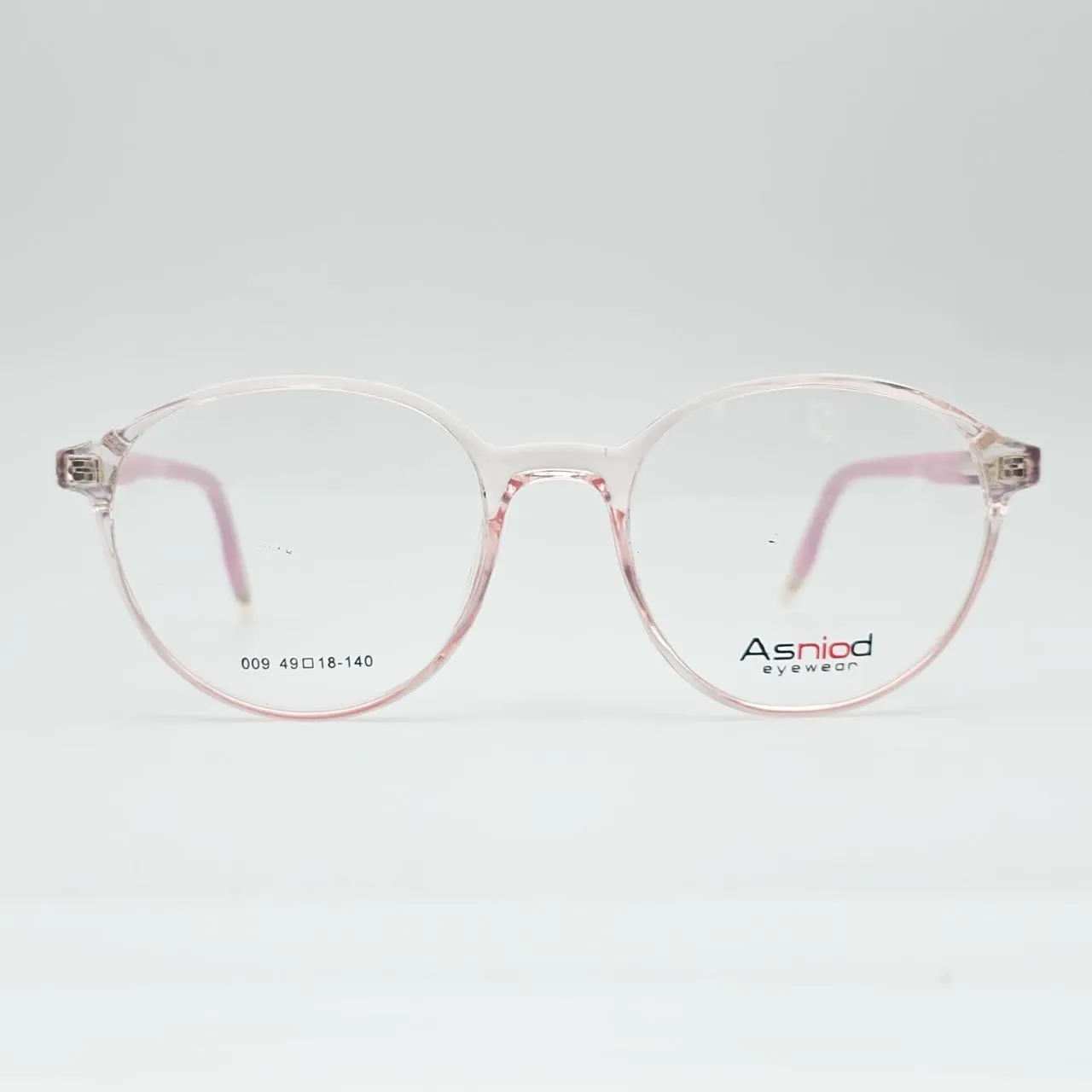 فریم عینک طبی مردانه-زنانه کائوچو شفاف نیمه گرد برند Eyewear کد ۱۷۱۴ - صورتی