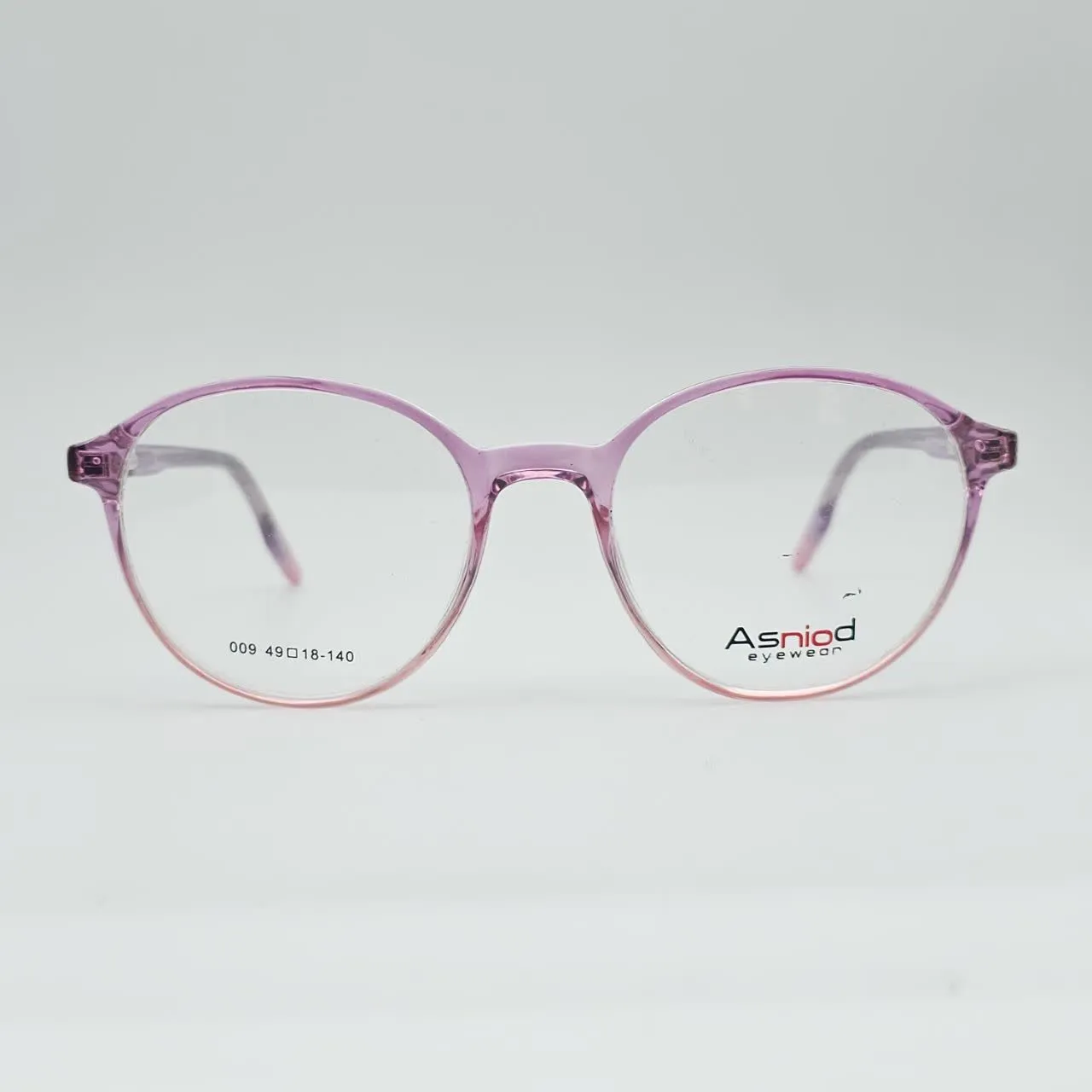 خرید فریم عینک طبی مردانه-زنانه کائوچو شفاف نیمه گرد برند Eyewear کد ۱۷۱۴ رنگ purple