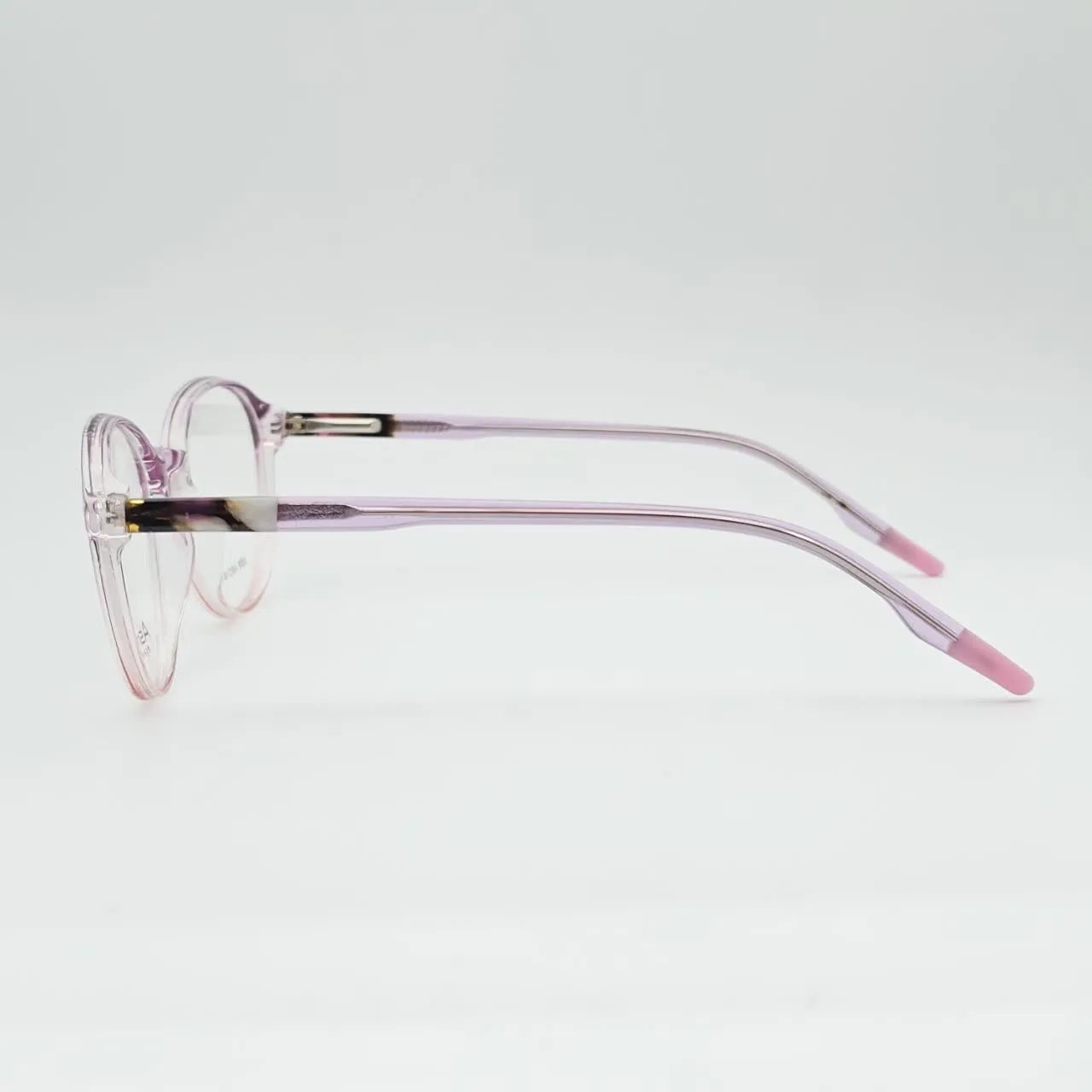عکس نمای دسته فریم عینک طبی مردانه-زنانه کائوچو شفاف نیمه گرد برند Eyewear کد ۱۷۱۴ رنگ purple