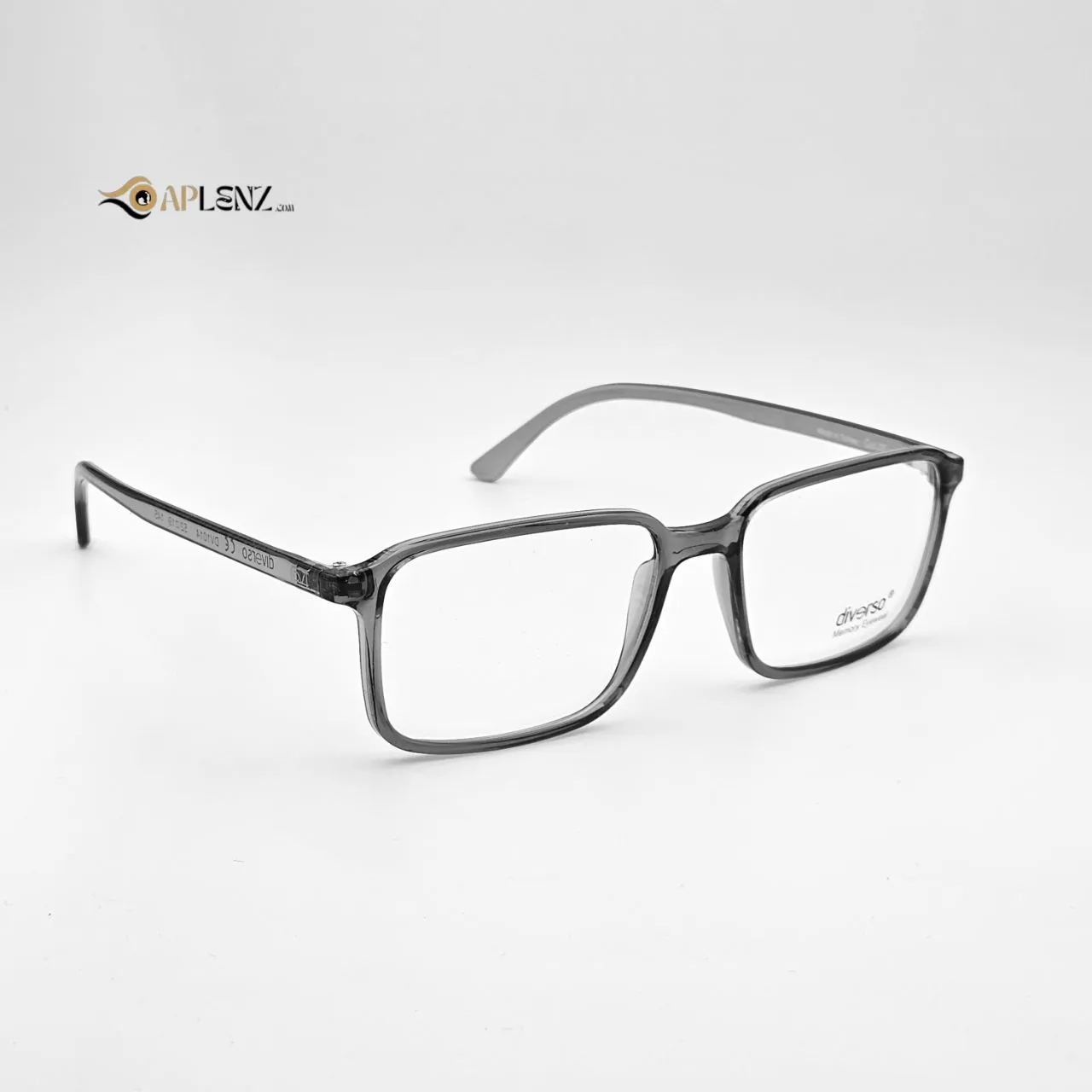 عکس نمای 45 درجه عینک نشکن طبی مردانه-زنانه کائوچو برند دیورسو diverso شفاف کد DV1014 رنگ gray