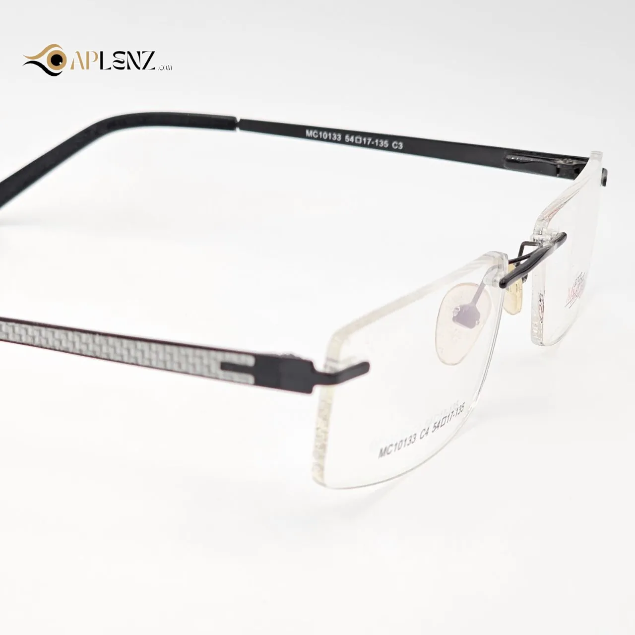 عکس نمای دسته عینک طبی بدون دور برند MC کد ۱۷۴۵ رنگ black,silver
