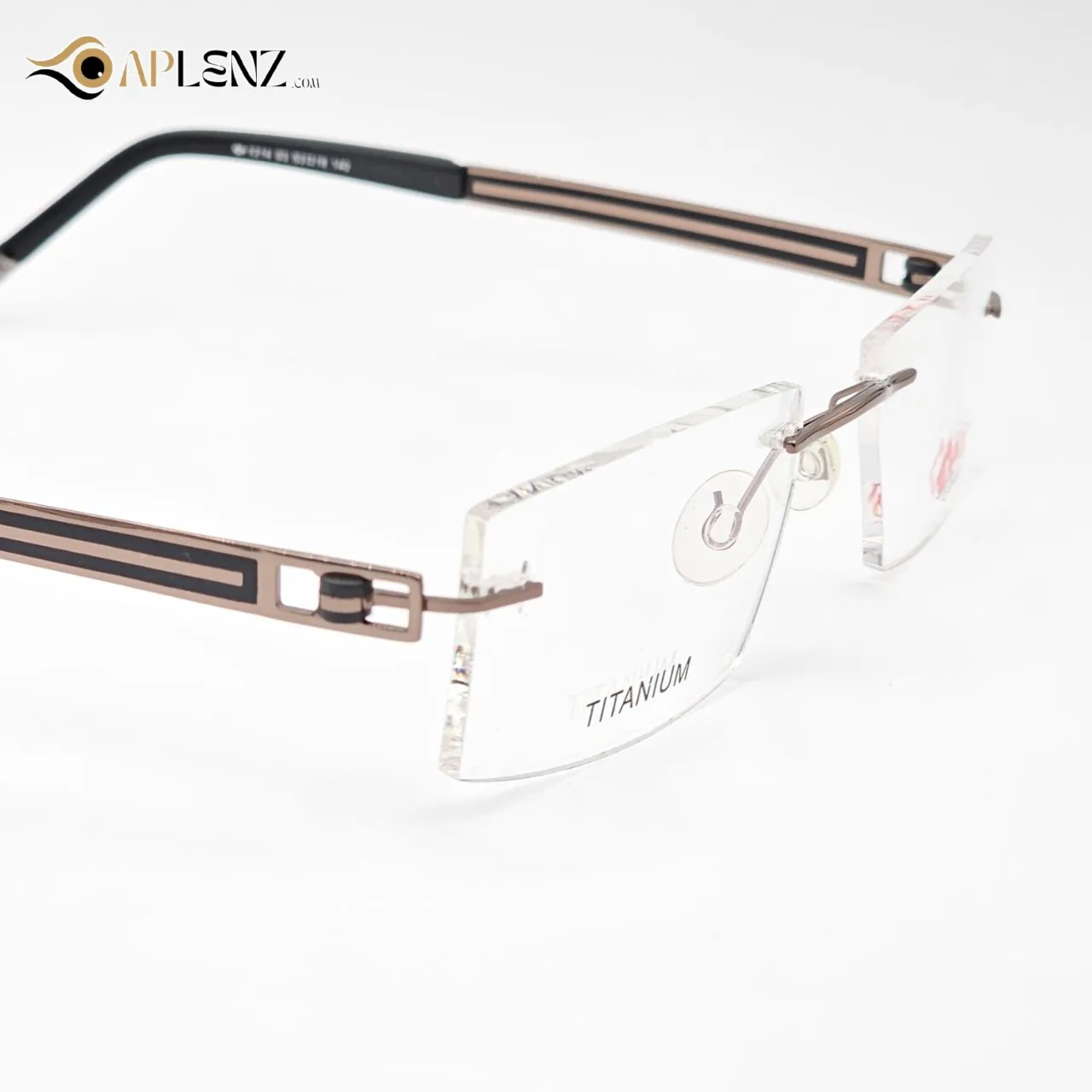 خرید عینک طبی بدونه دور برند HCIC eyewear کد ۱۷۴۶ رنگ black,brown:رزگلد مشکی