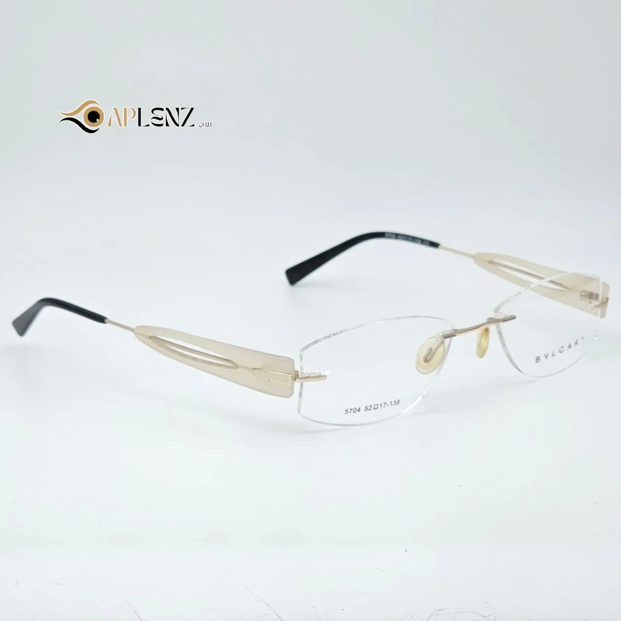 خرید عینک طبی زنانه ریملس BVLGARI کد ۱۷۵۸ رنگ gold:طلایی شیری