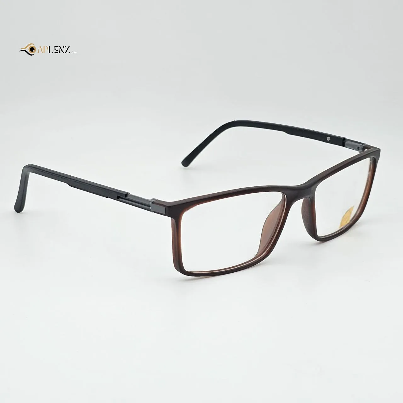 عکس نمای 45 درجه عینک طبی مشکی کائوچو original رنگ brown