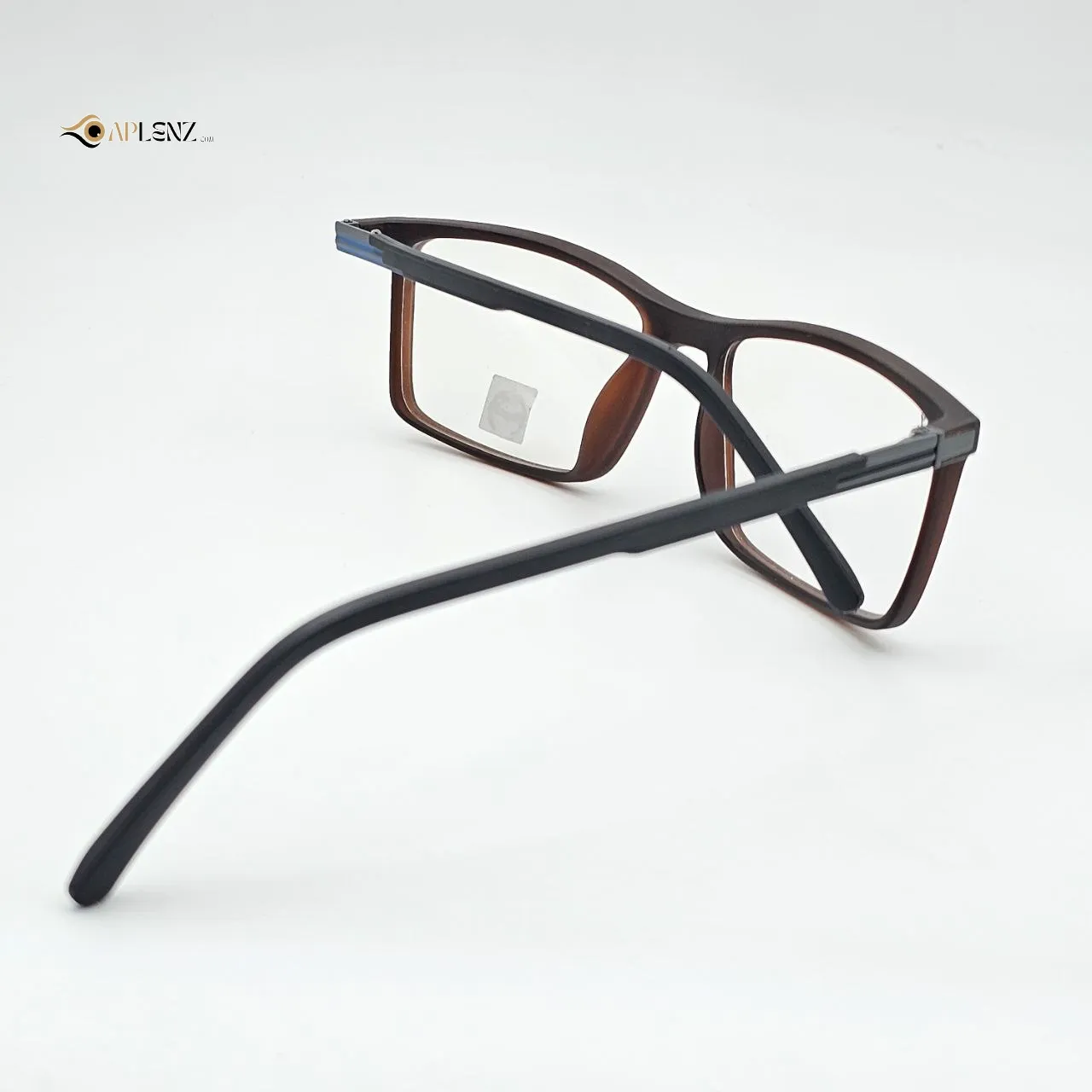 عکس نمای دسته عینک طبی مشکی کائوچو original رنگ brown