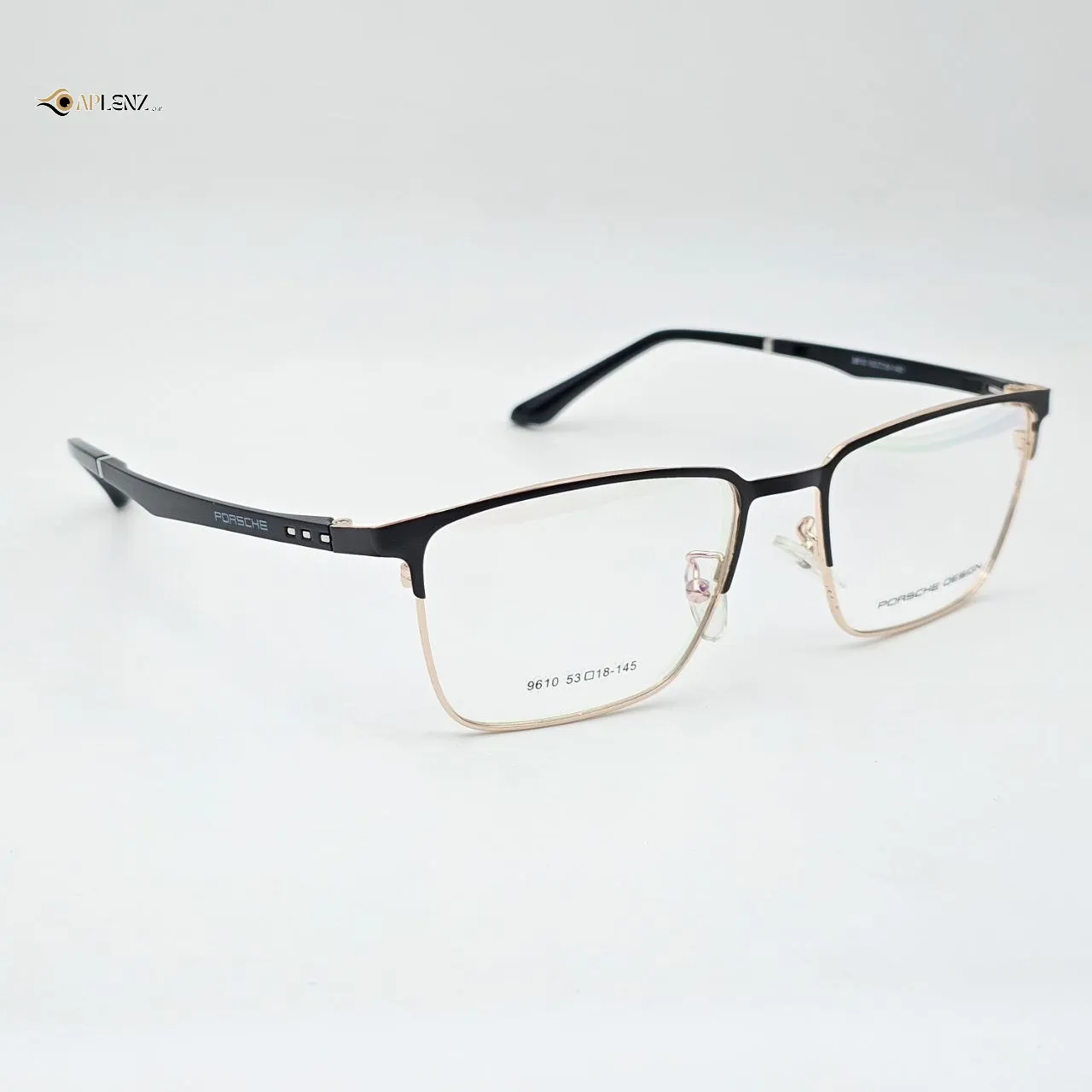 عکس نمای 45 درجه عینک طبی PORSCHE DESIGN رنگ black,gold