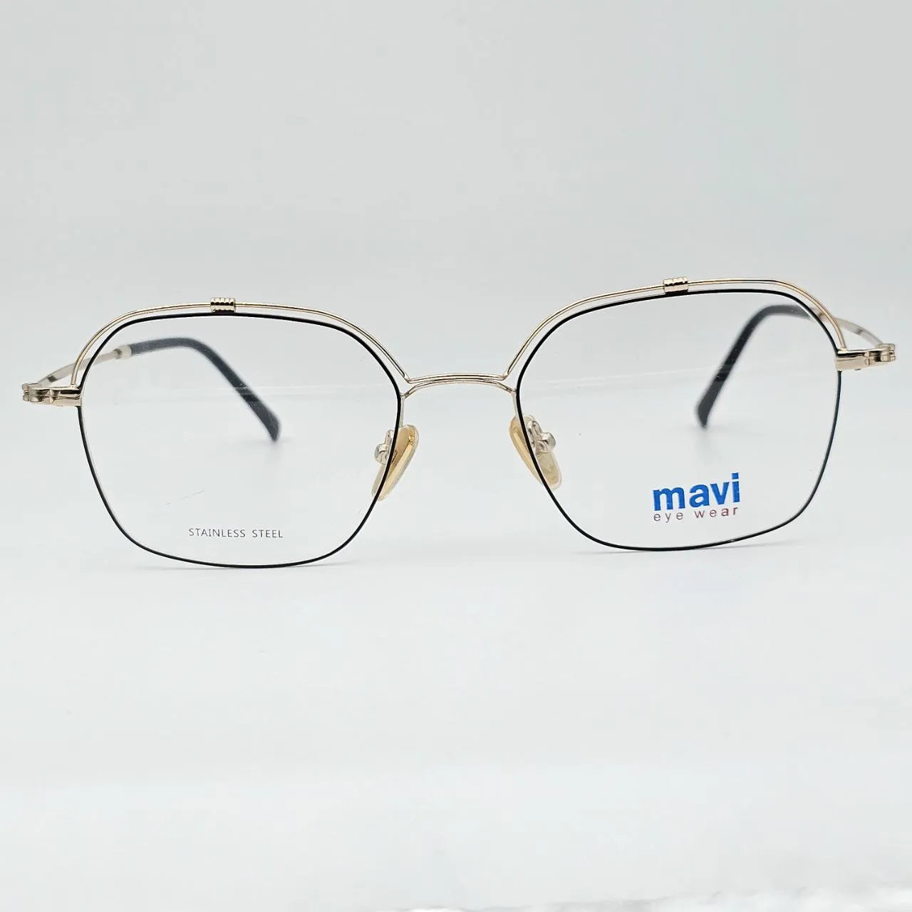 فریم عینک طبی طلایی Mavi – طراحی مدرن با پد قابل تنظیم - طلایی