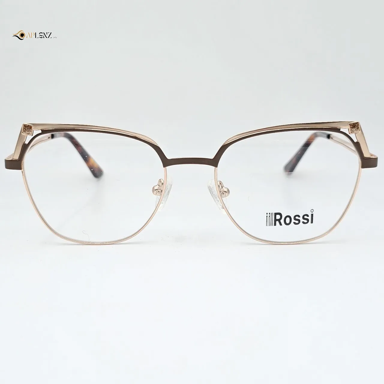 عینک طبی زنانه برند ROSSI - طلایی / قهوه‌ای