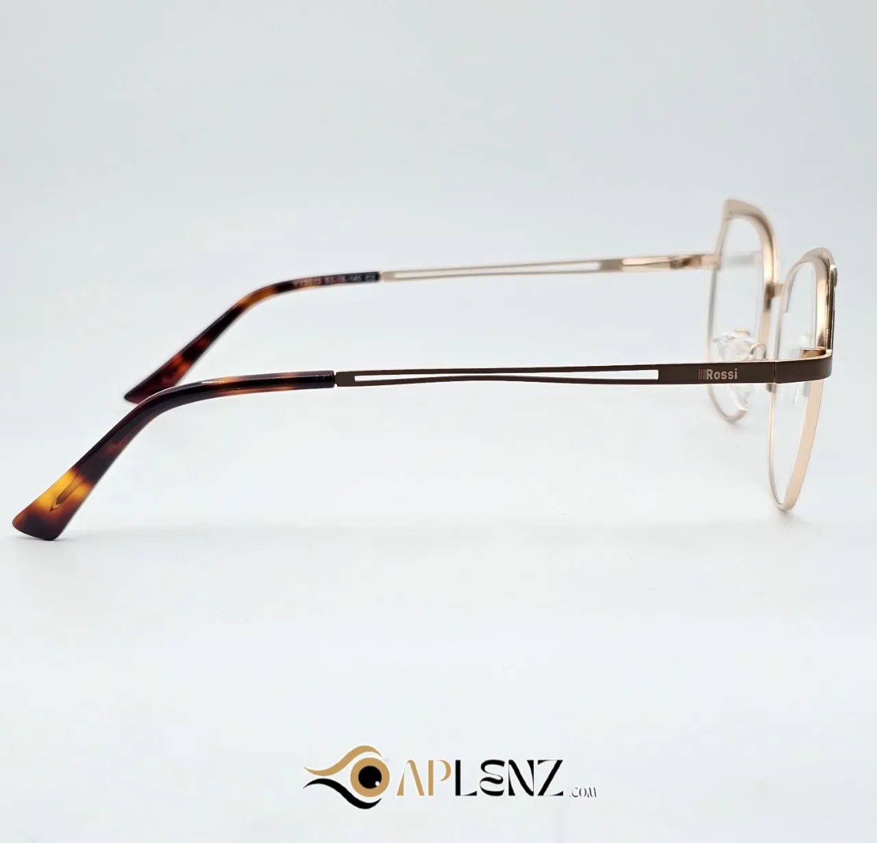 عکس نمای دسته عینک طبی زنانه برند ROSSI رنگ gold,brown