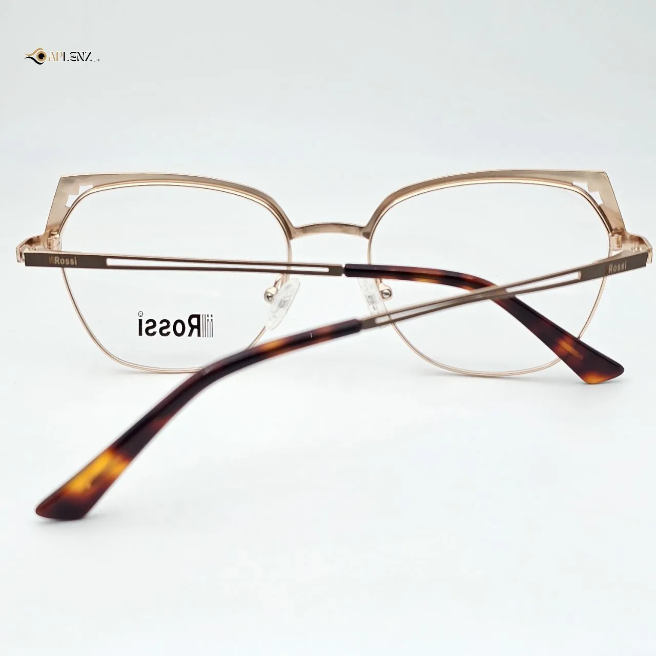 عکس نمای از بالا عینک طبی زنانه برند ROSSI رنگ gold,brown