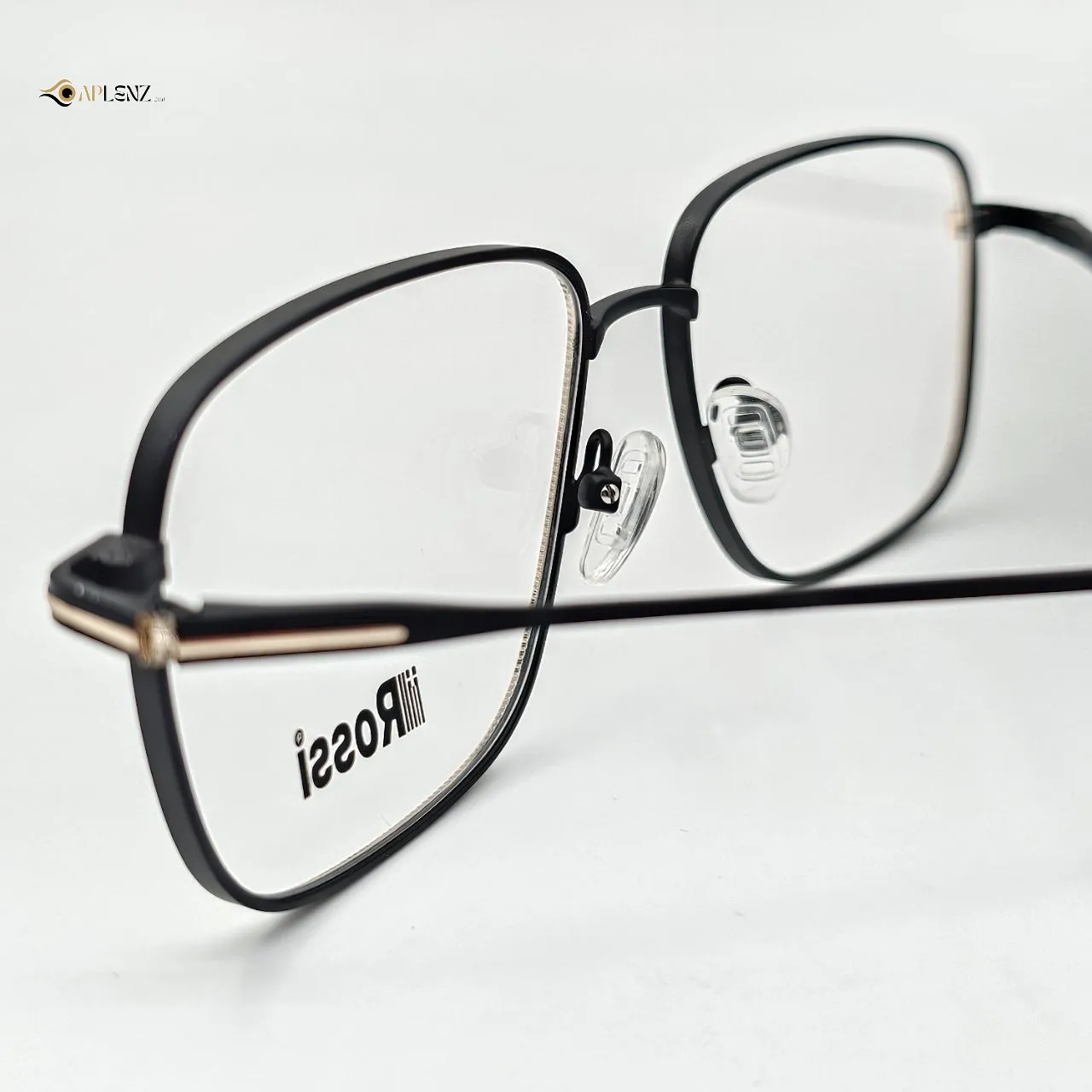 عکس نمای از بالا عینک طبی مردانه برند ROSSI رنگ black,gold