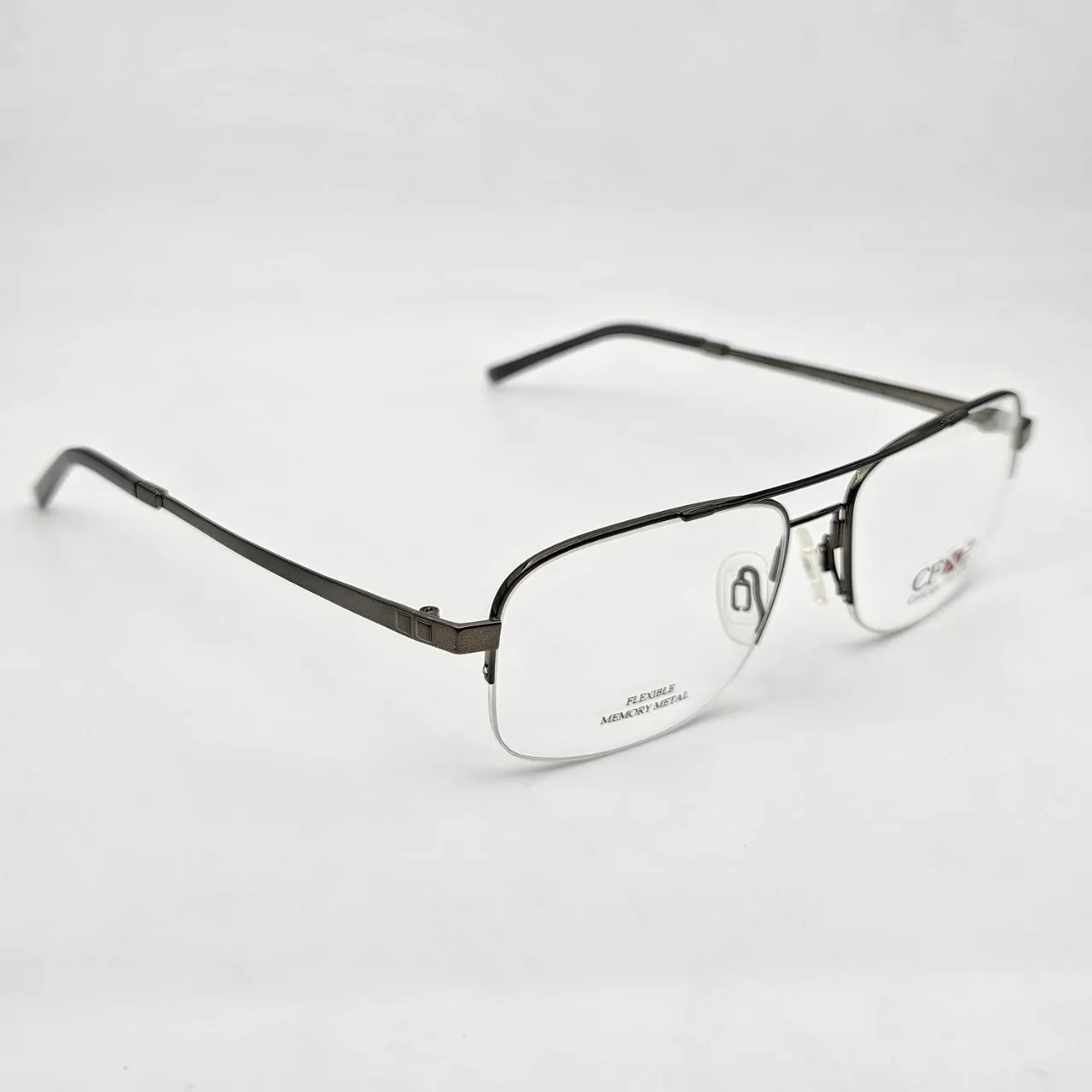 عکس نمای 45 درجه عینک طبی دوپل charmant CF concept Flex رنگ gray