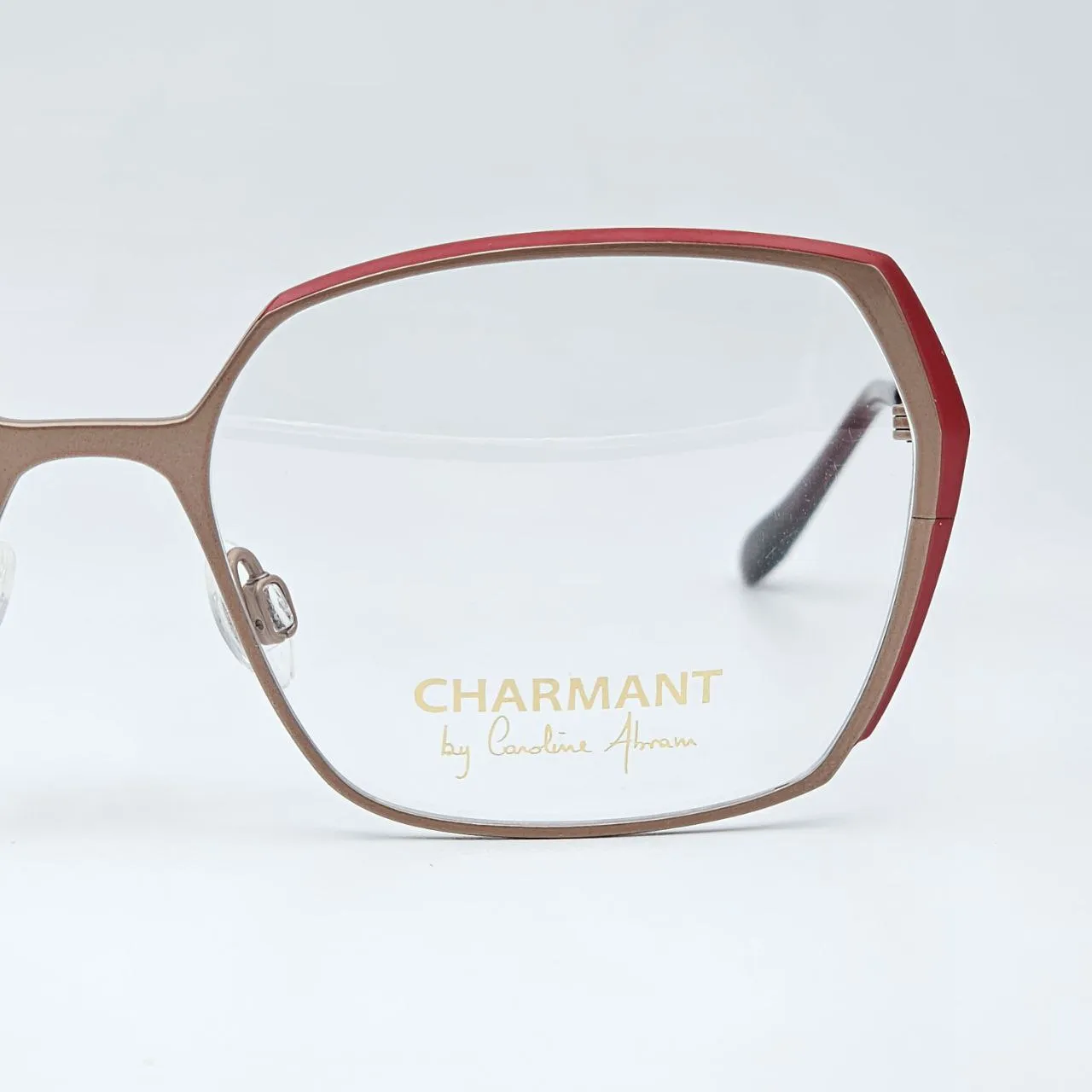 عکس بقیه موارد عینک طبی زنانه چندضلعی CHARMANT by Caroline Abram رنگ brown,red