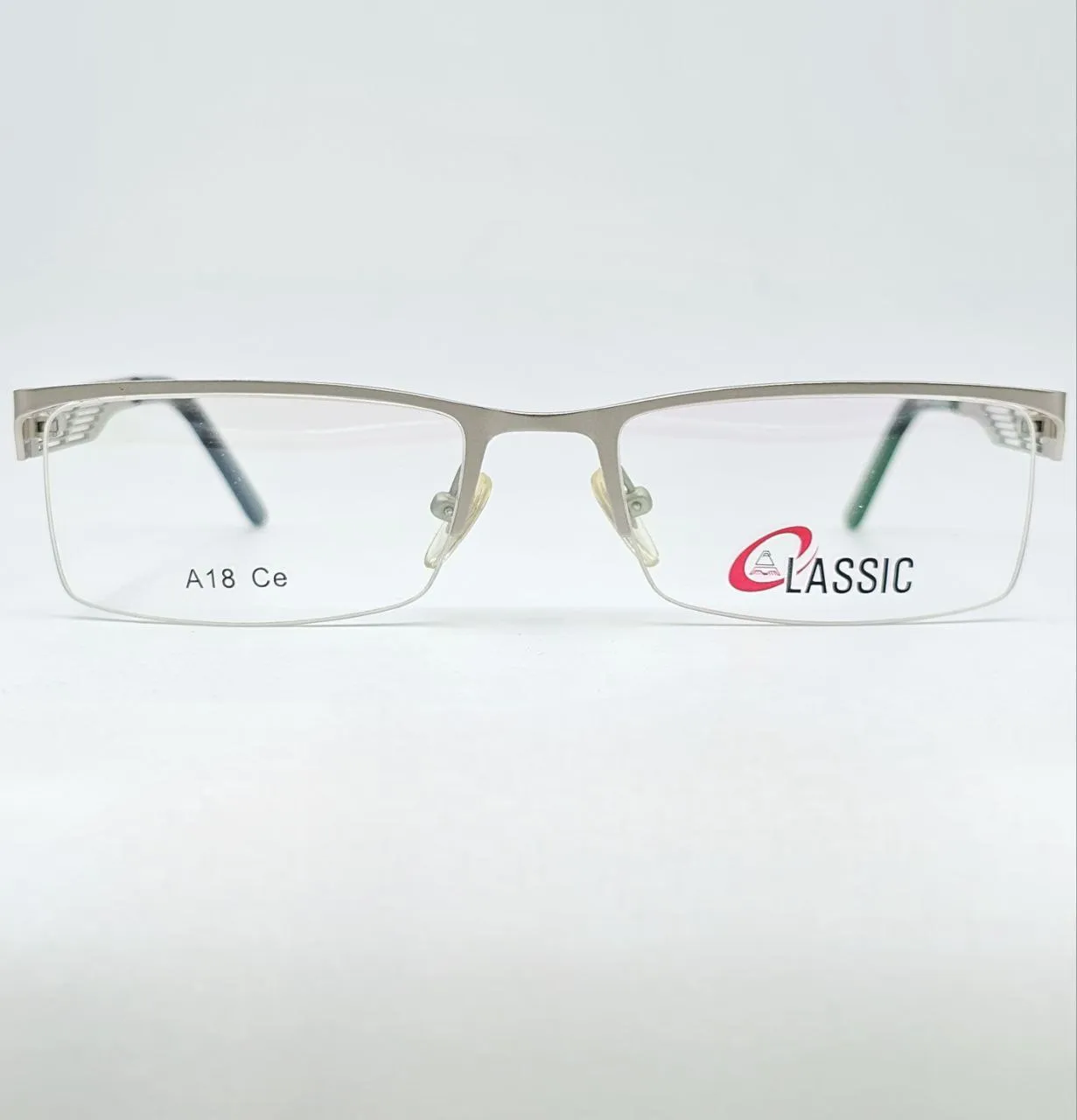عینک مستطیلی کلاسیک classic - نقره‌ای