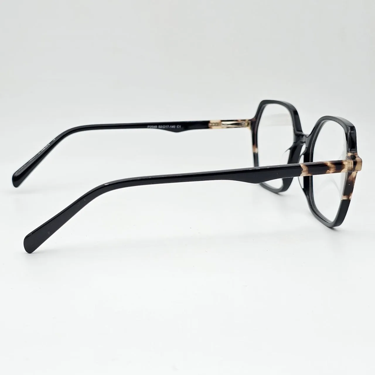 عکس نمای دسته عینک زنانه چندضلعی Spinoza رنگ black,brown
