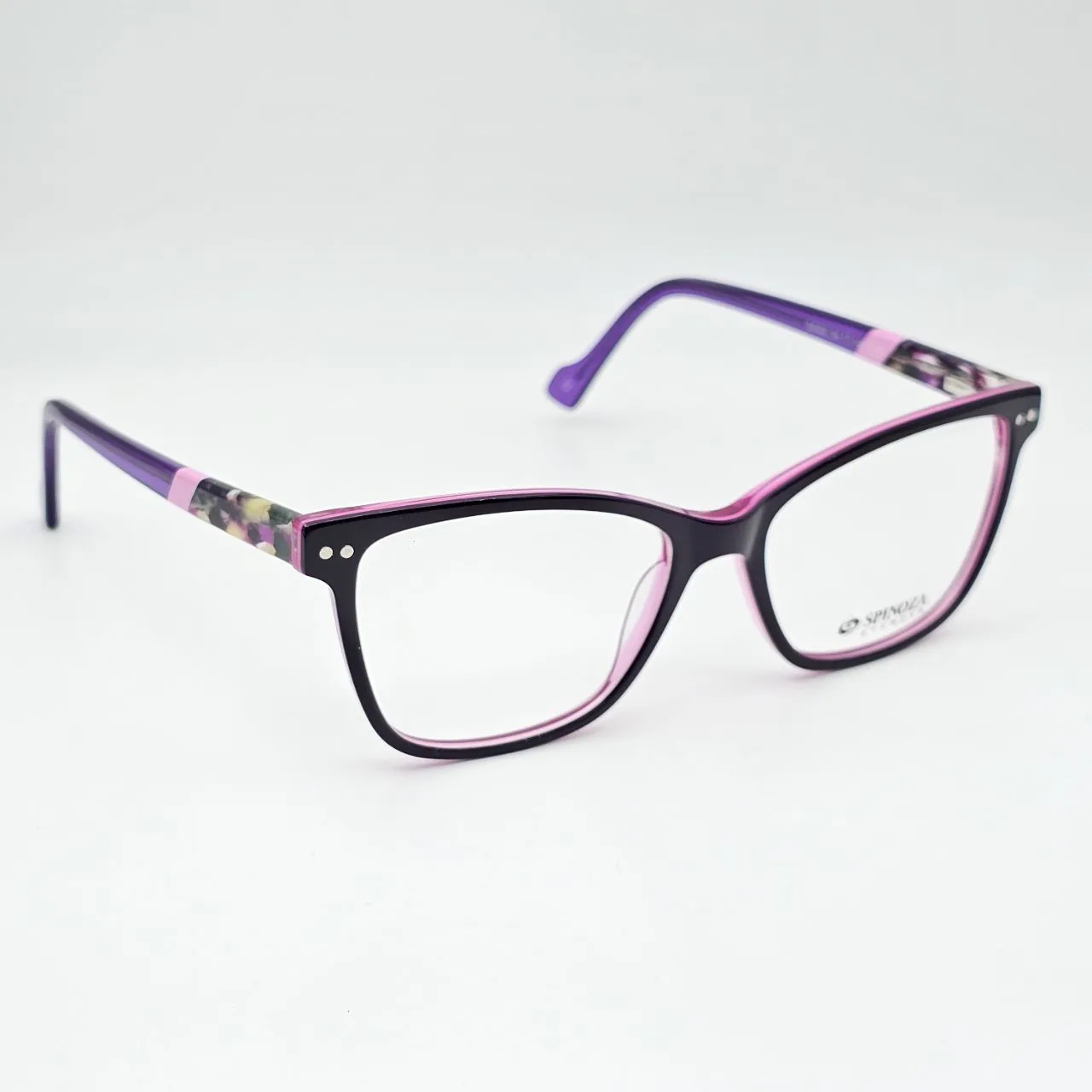 خرید عینک طبی کاوردار برند Spinoza رنگ pink,purple