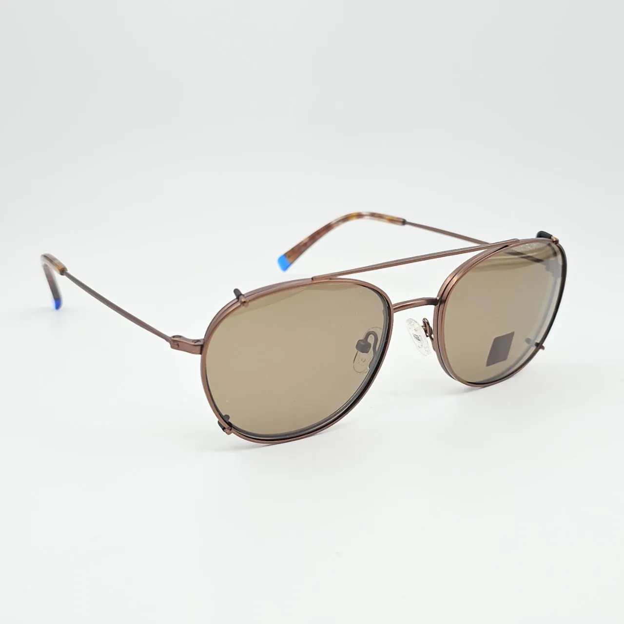 عکس نمای از بالا عینک زنانه فلزی کاوردار بنفش رنگ brown,blue