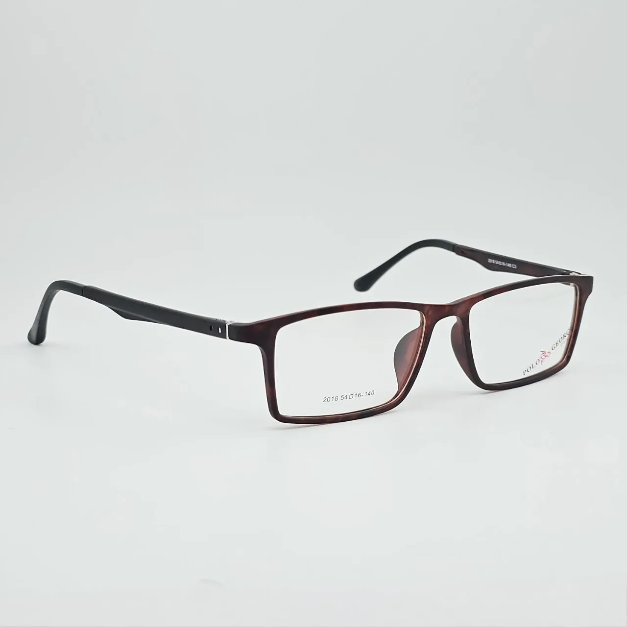 عکس نمای 45 درجه عینک طبی مگنتی Polo George رنگ brown