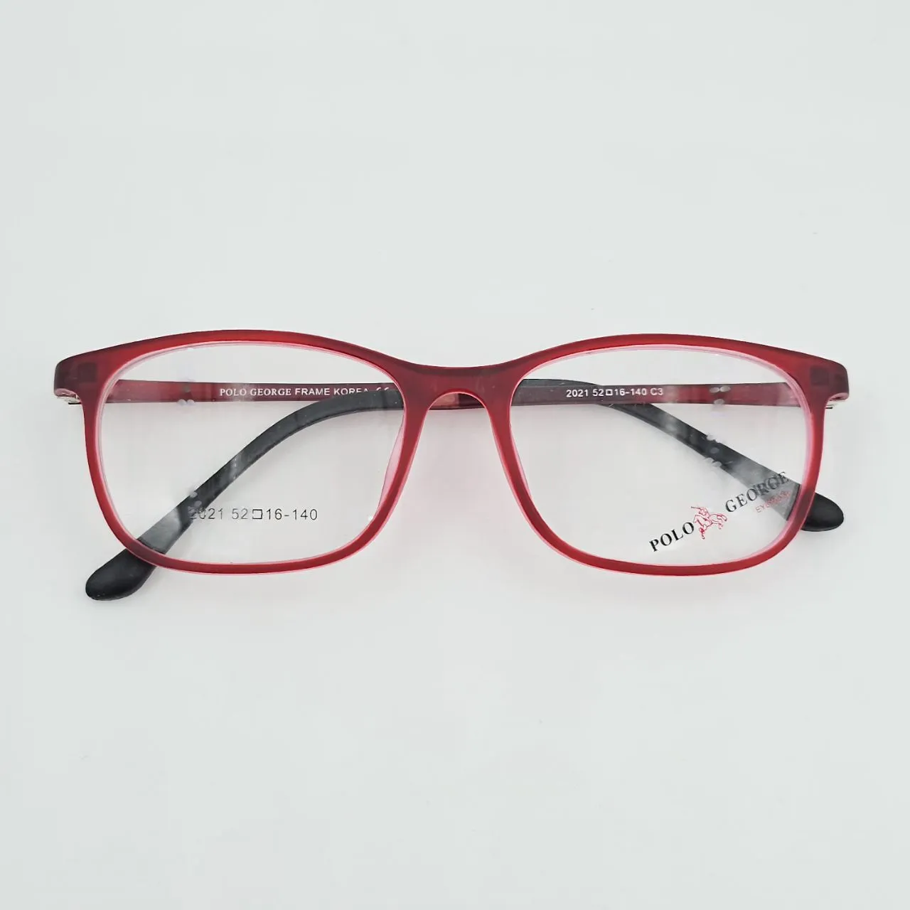 عکس نمای از بالا عینک کاور دار مگنتی برند POLO GEORGE رنگ red