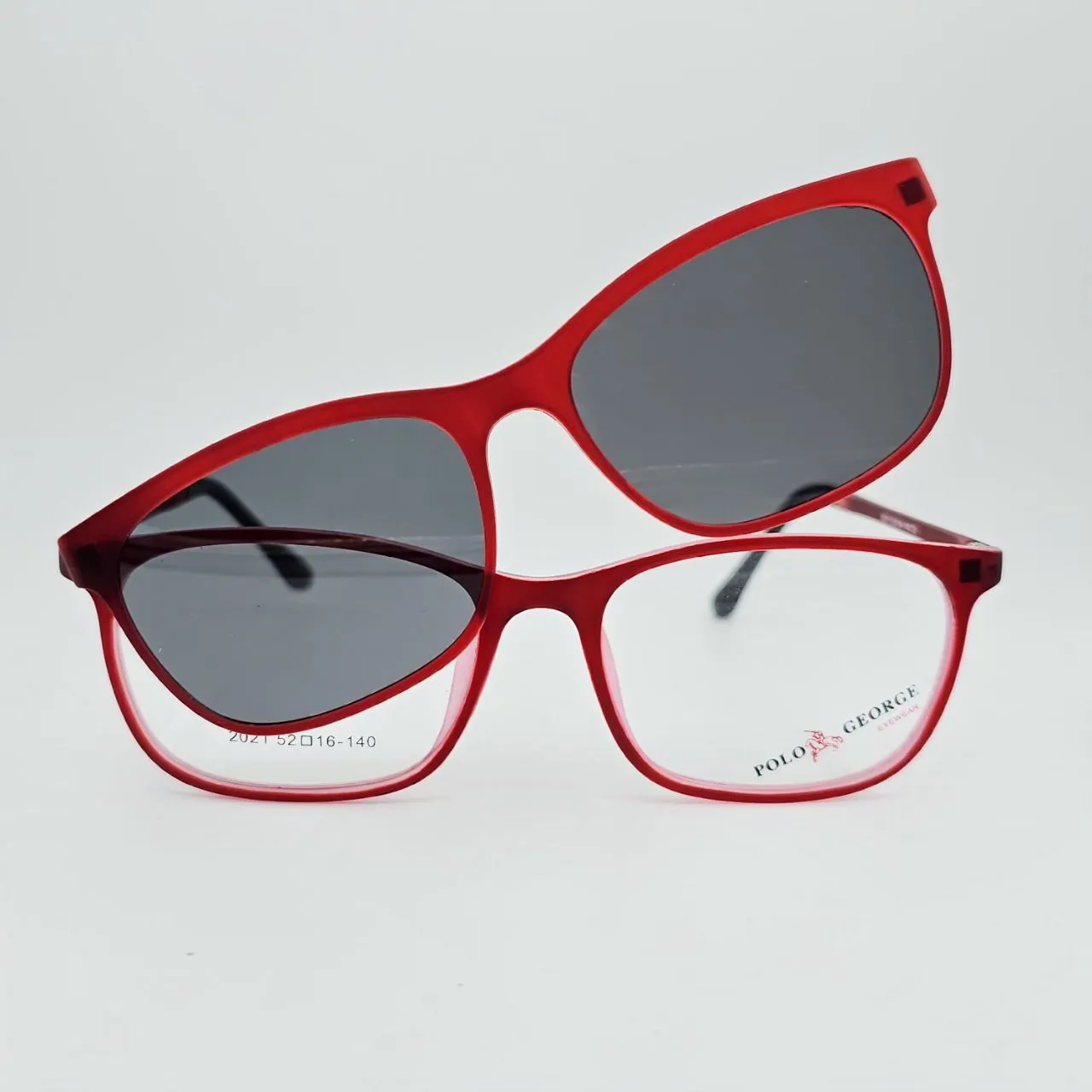 عکس بقیه موارد عینک کاور دار مگنتی برند POLO GEORGE رنگ red