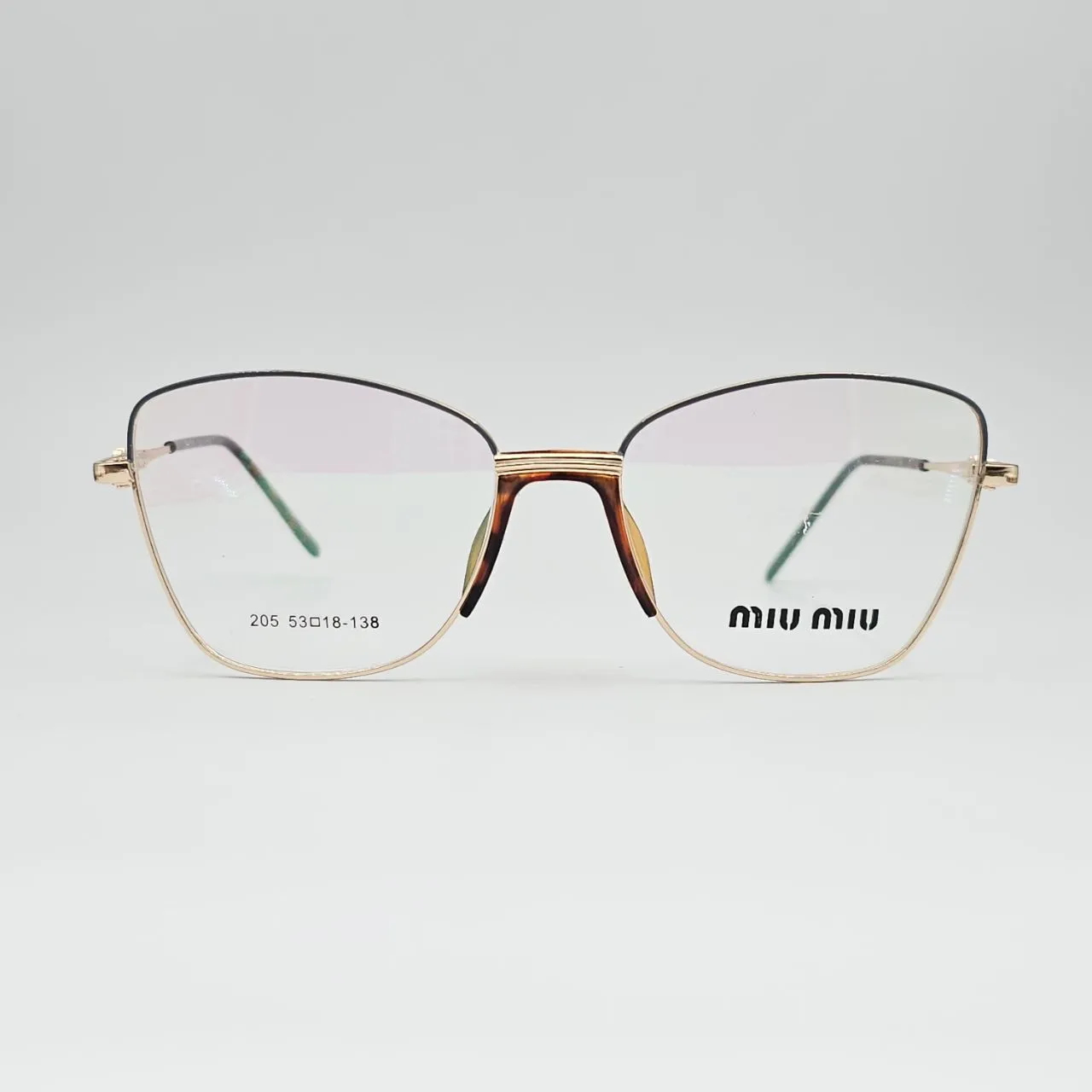 خرید عینک طبی مردانه-زنانه miu miu کد 205 رنگ gold,leopard