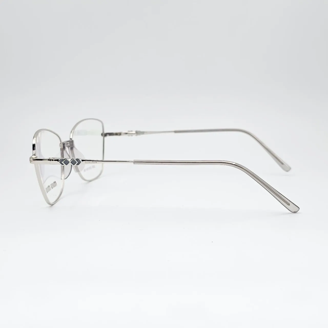 عکس نمای دسته عینک طبی مردانه-زنانه miu miu کد 205 رنگ gray,silver