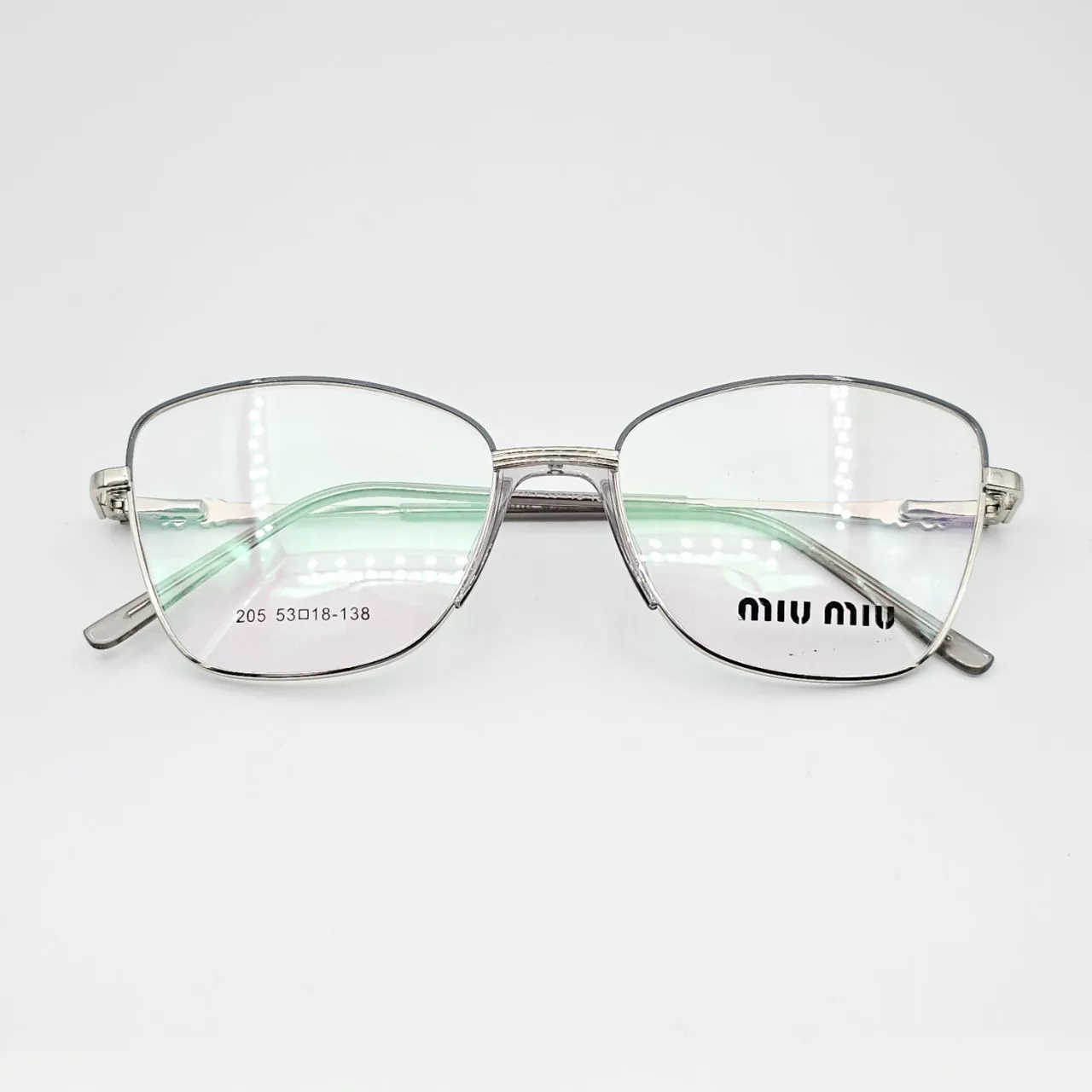عکس نمای از بالا عینک طبی مردانه-زنانه miu miu کد 205 رنگ gray,silver
