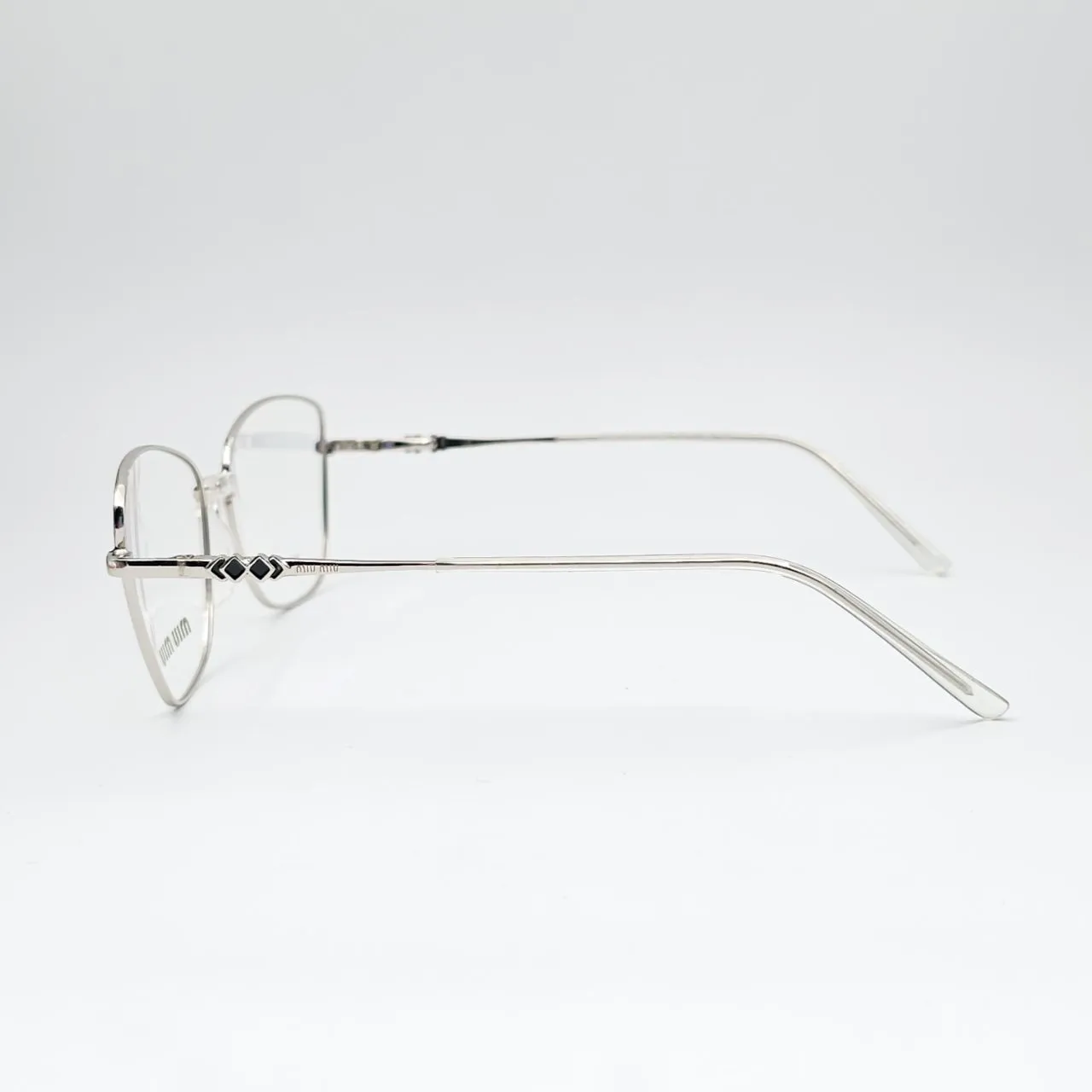 عکس نمای دسته عینک طبی مردانه-زنانه miu miu کد 205 رنگ silver,transparent