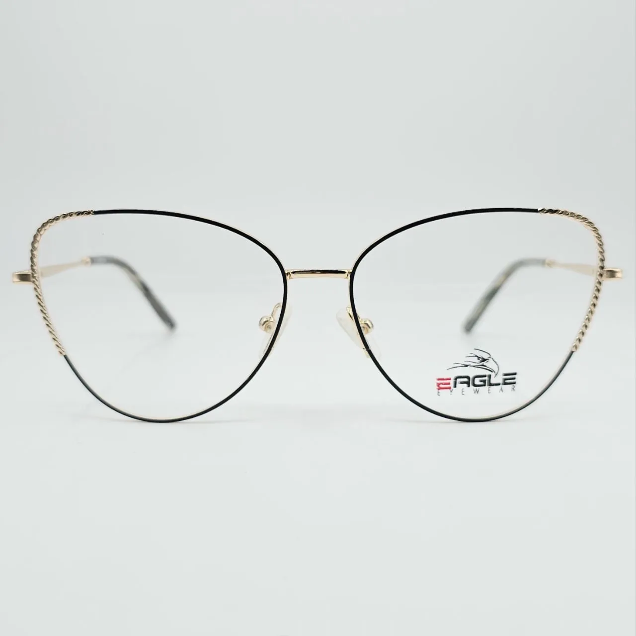 عینک طبی  مثلثی Eagle Eyewear - مشکی / طلایی