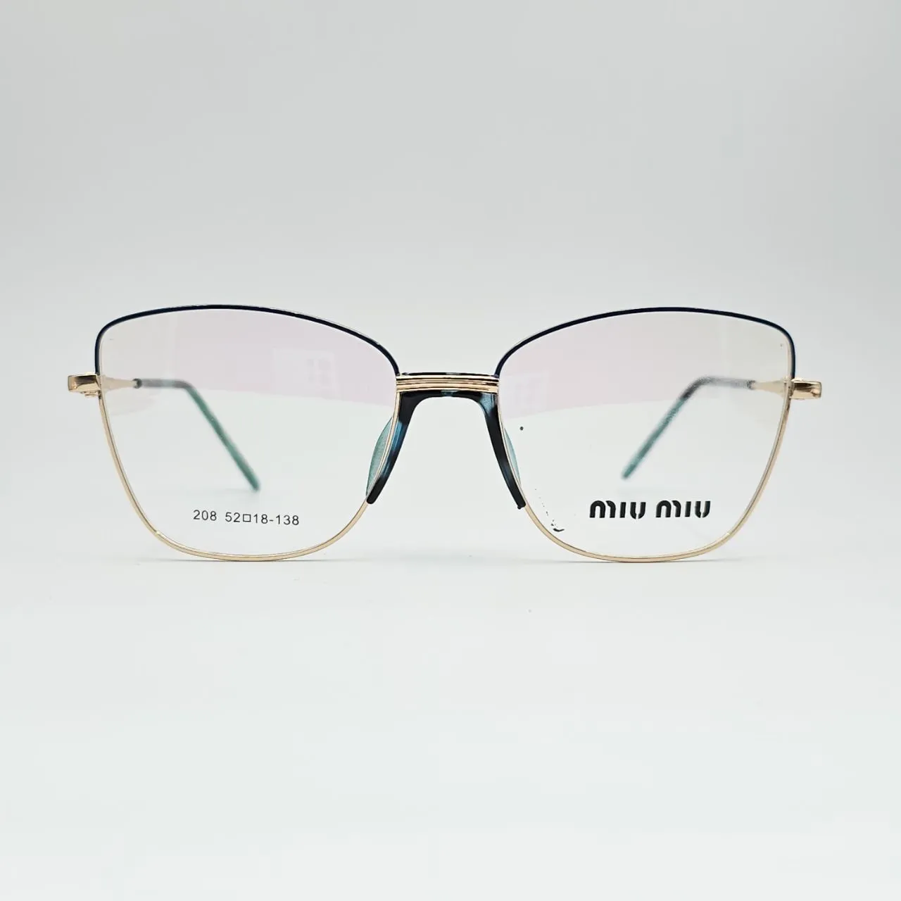 خرید عینک طبی زنانه miu miu کد 208 رنگ gold,blue