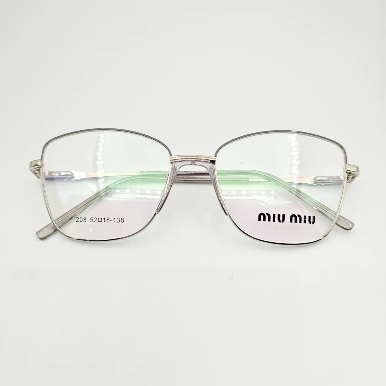 عکس نمای از بالا عینک طبی زنانه miu miu کد 208 رنگ gray,silver