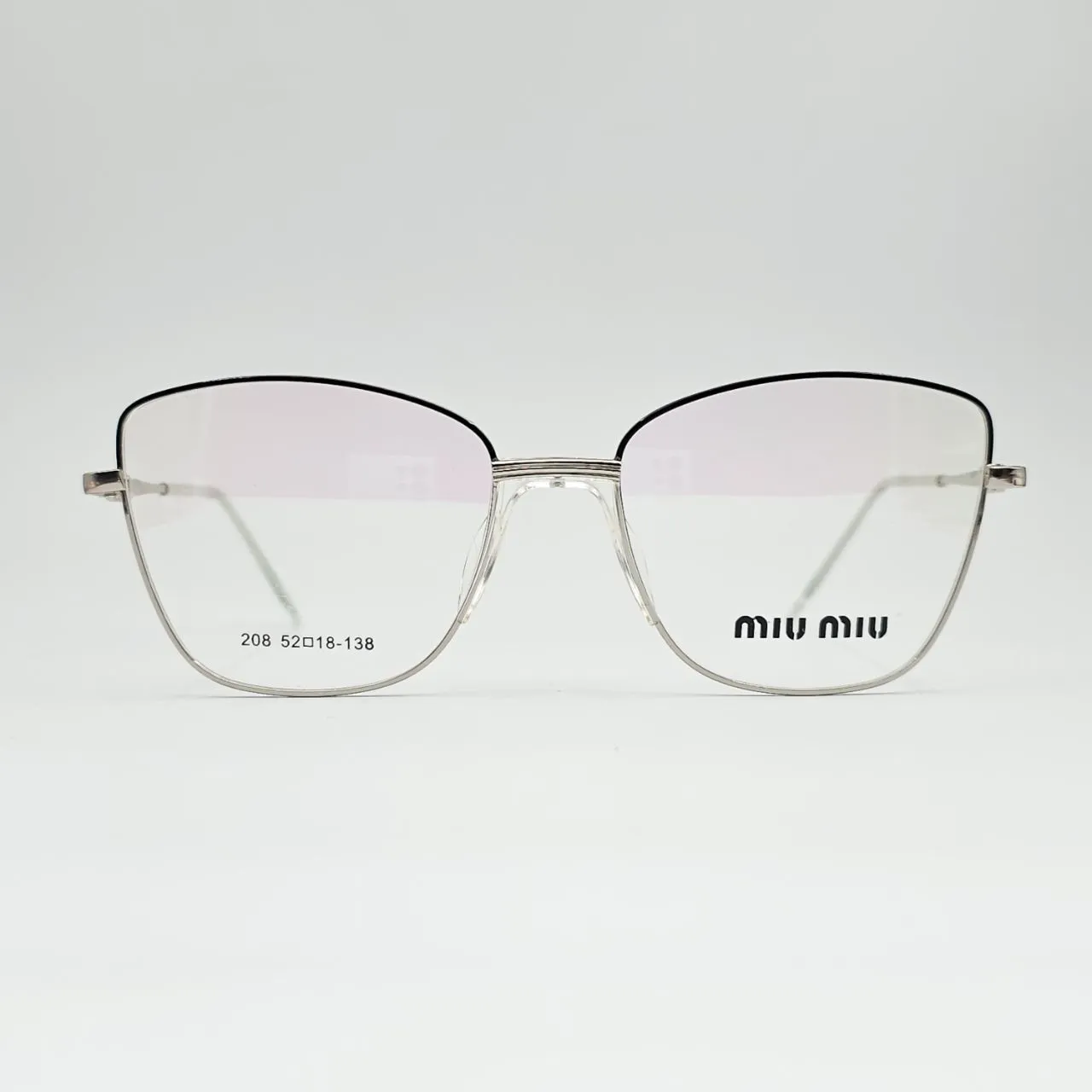 عینک طبی زنانه miu miu کد 208 - نقره‌ای / شفاف