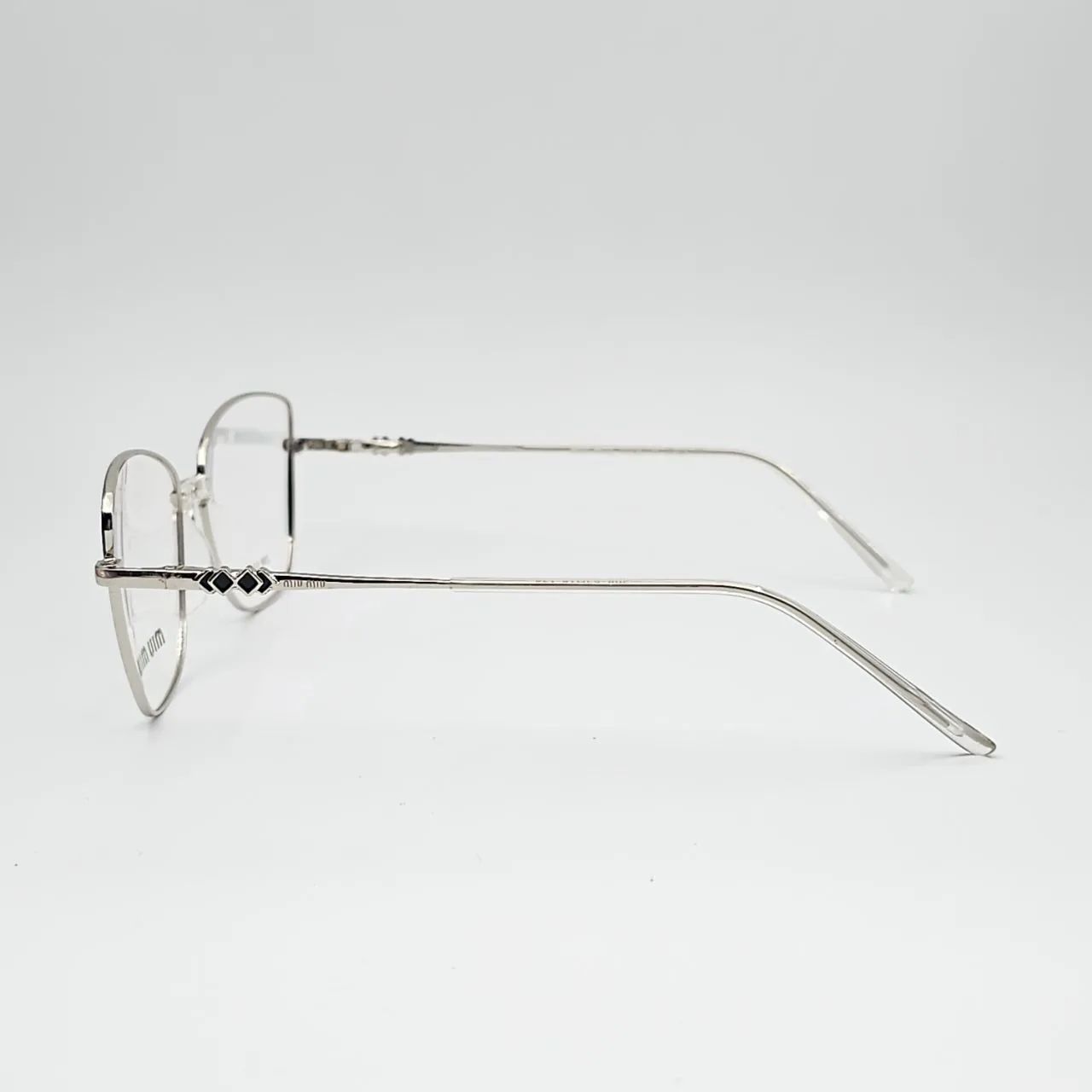 عکس نمای دسته عینک طبی زنانه miu miu کد 208 رنگ silver,transparent