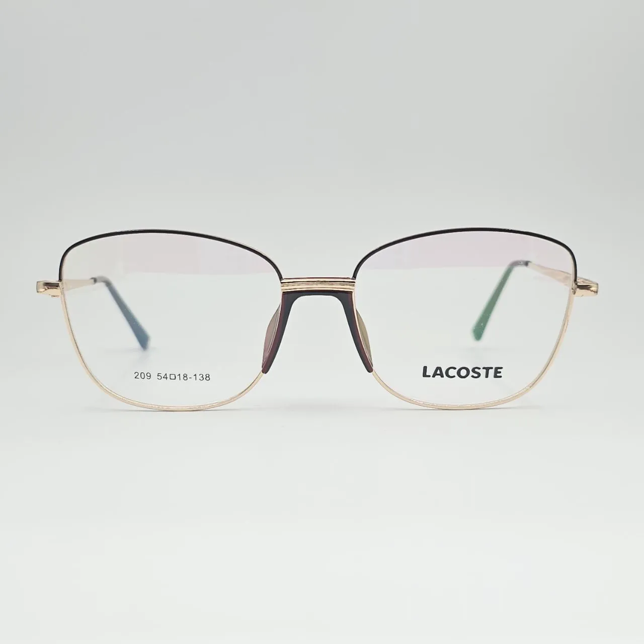 عینک طبی زنانه Lacoste کد 209 - طلایی / قهوه‌ای