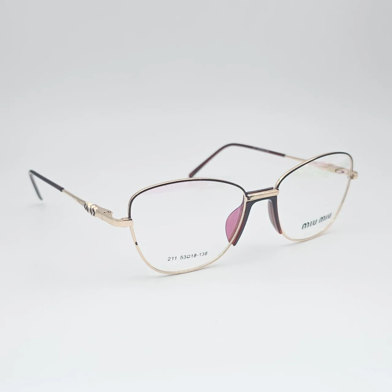 خرید عینک طبی miu miu کد 211 رنگ gold,brown|glossy