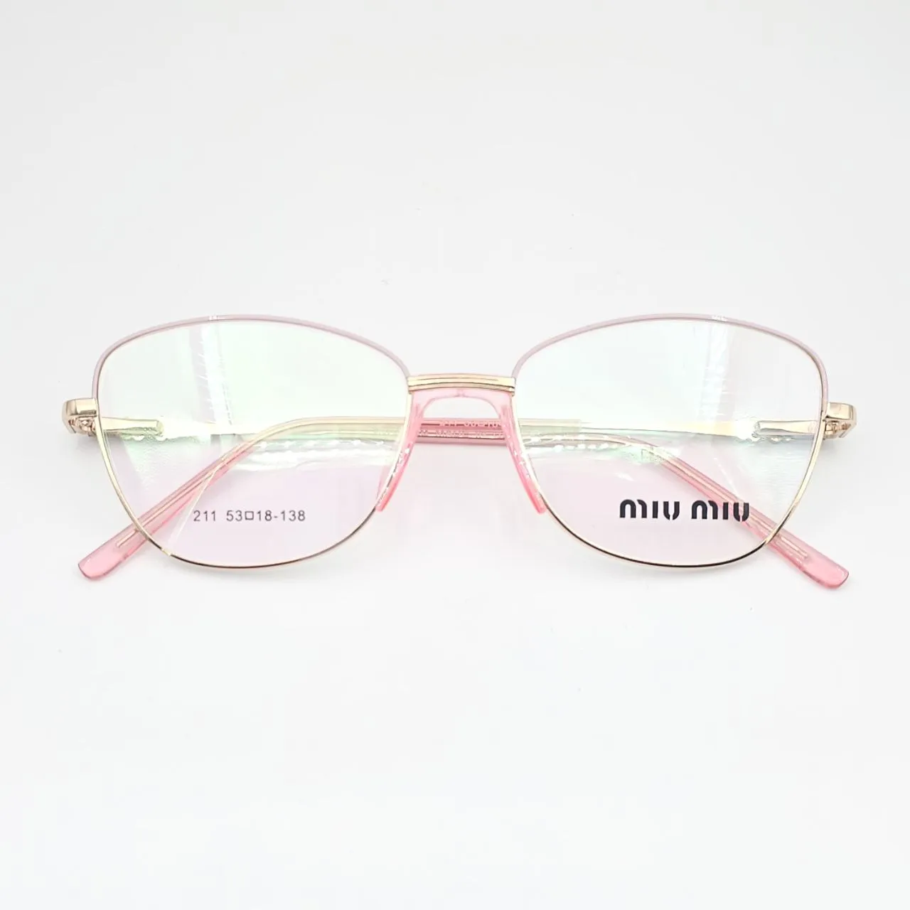 عکس نمای دسته عینک طبی miu miu کد 211 رنگ gold,pink